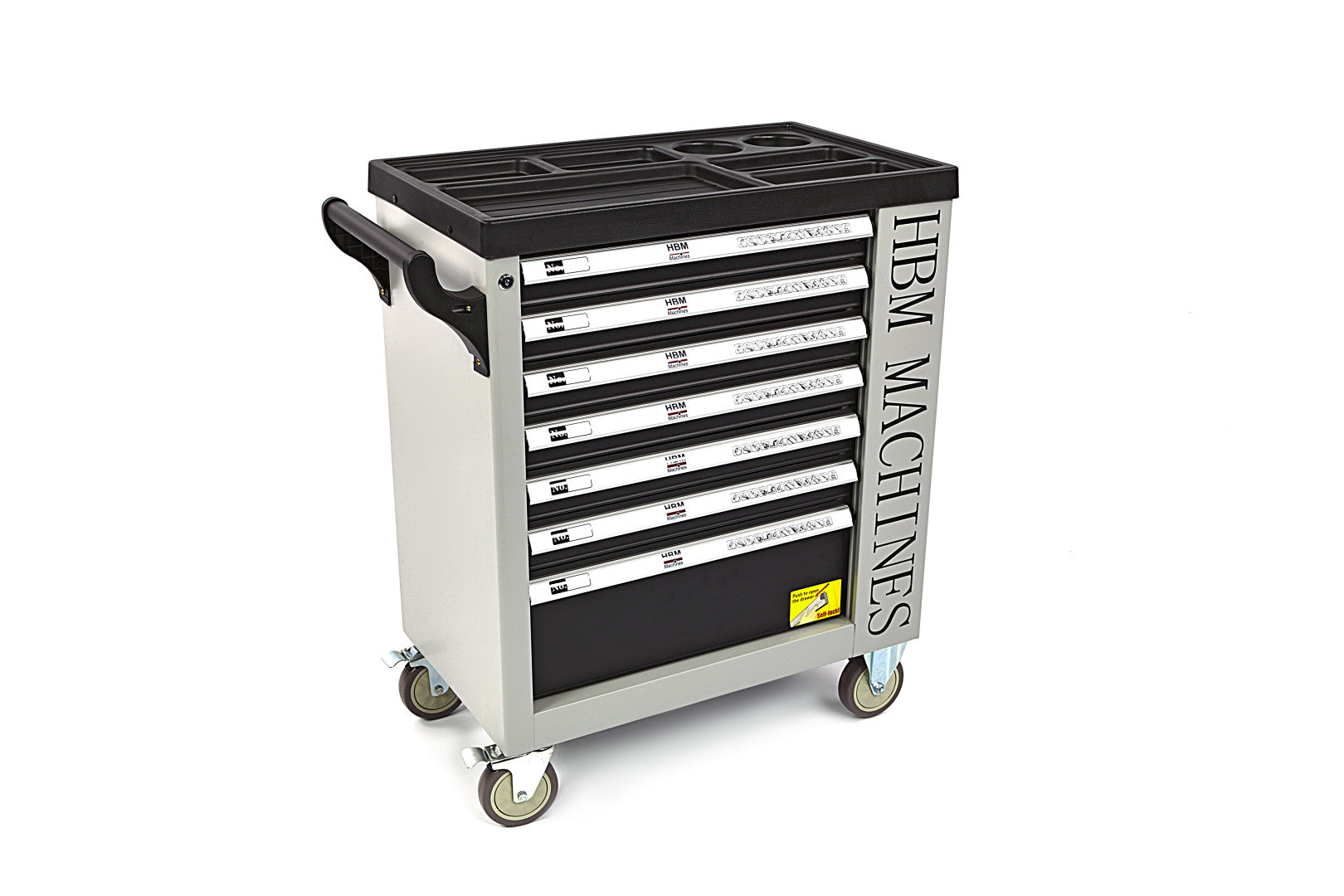 Profesionálna skrinka - dielenský vozík s náradím, so 7 zásuvkami, 245ks náradia, 6 vložiek carbon - HBM Holandsko, premium