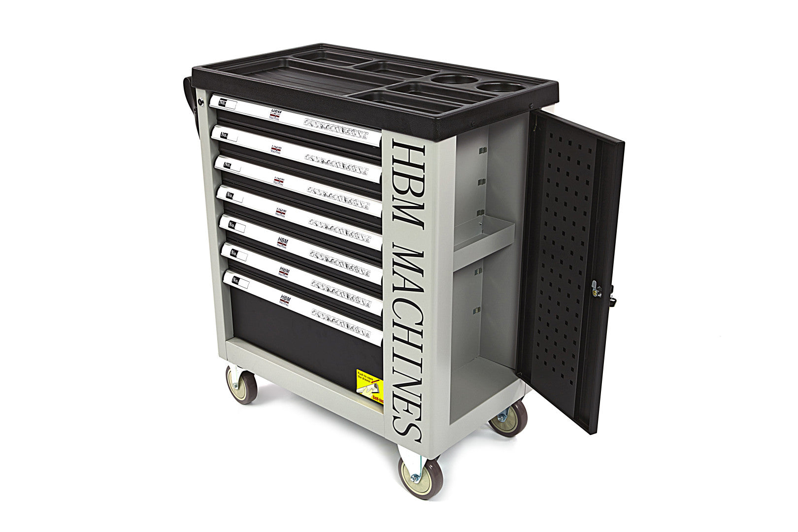 Profesionálna skrinka - dielenský vozík s náradím, so 7 zásuvkami, 245ks náradia, 6 vložiek carbon - HBM Holandsko, premium