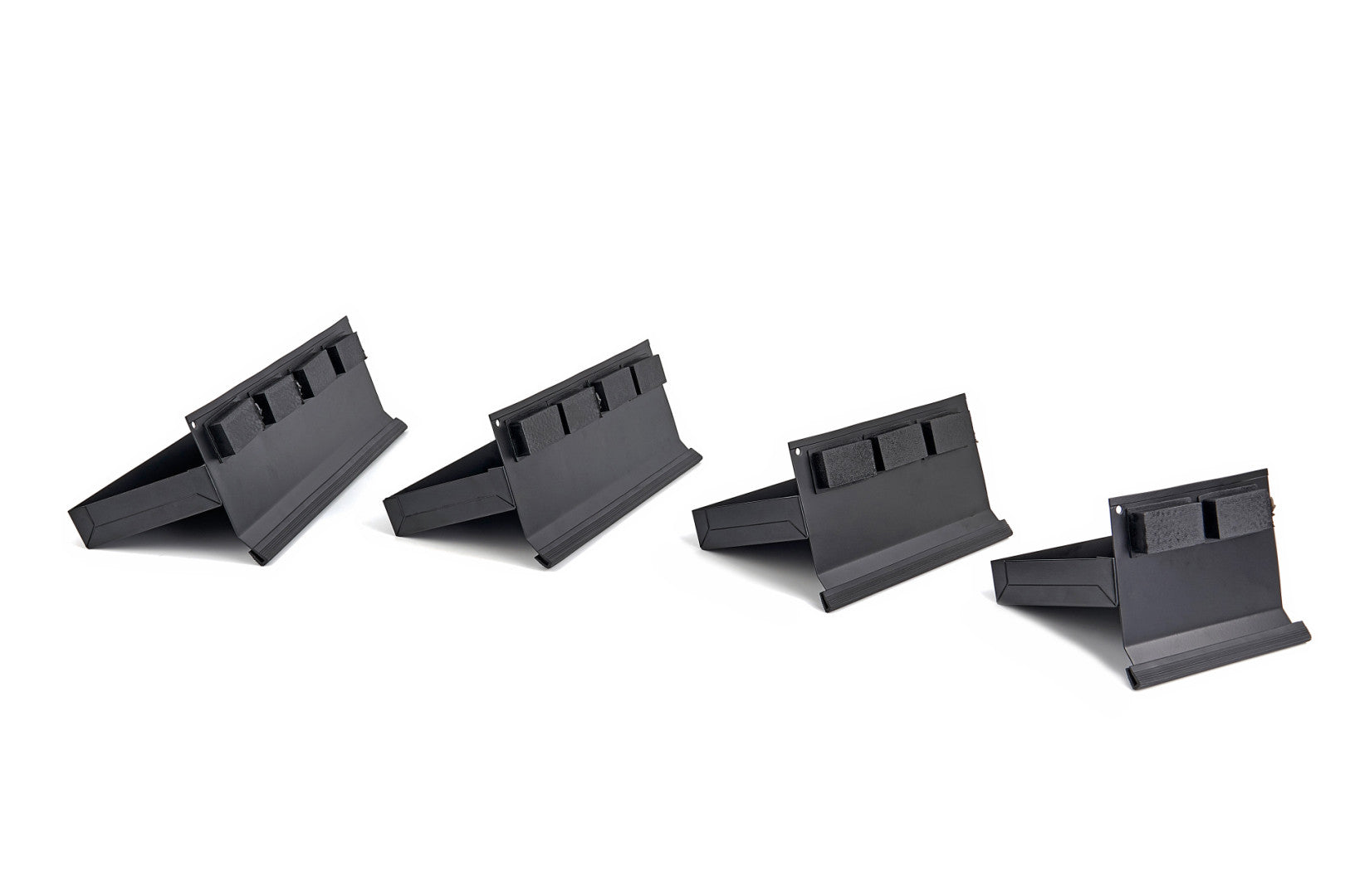 Sada 4ks magnetických políc na vozík na náradie - čierna, bočné usporiadanie, univerzálne, HBM Holandsko