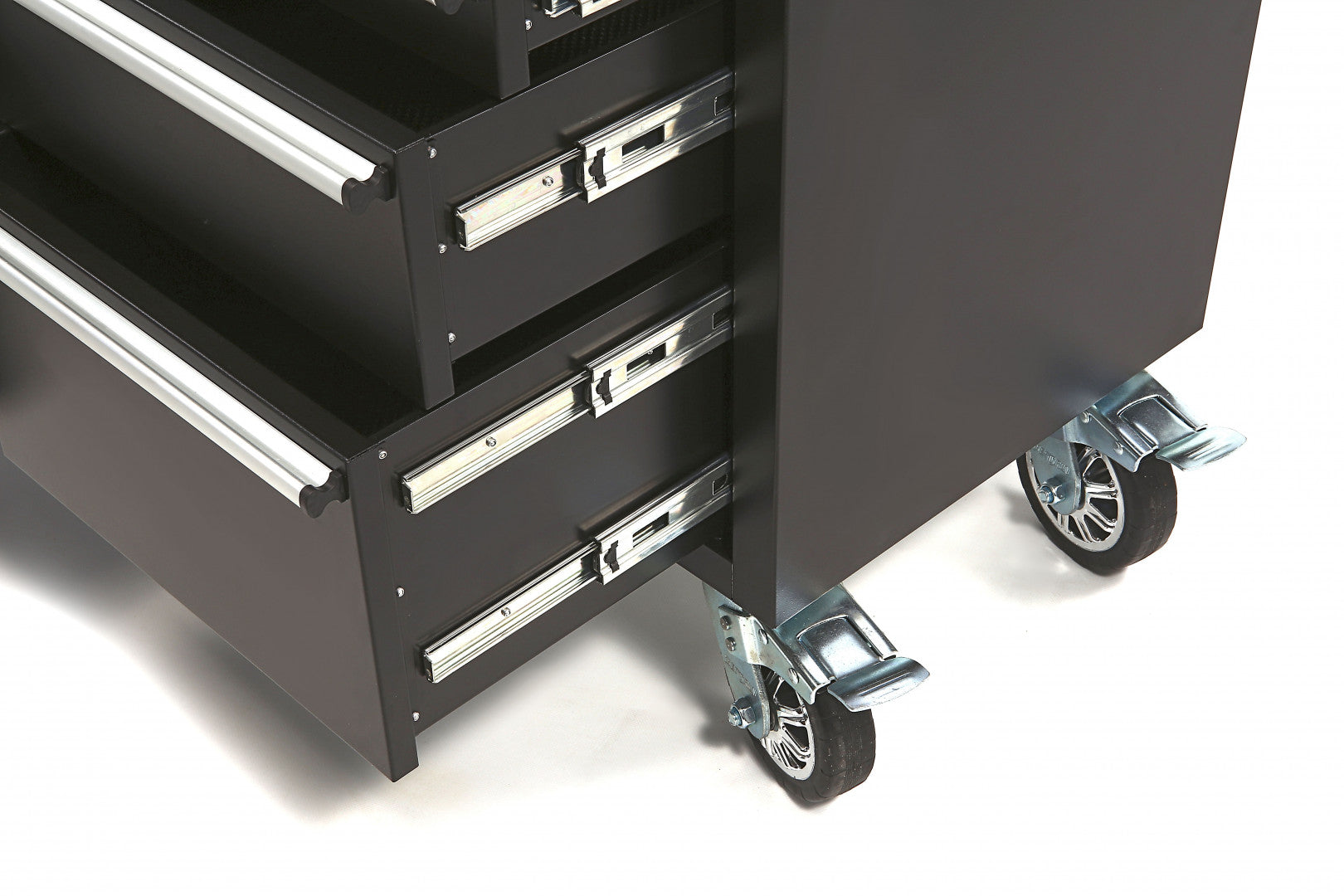 Dielenská kovová skrinka - vozík - pracovný stôl 182cm, masívna drevená pracovná doska