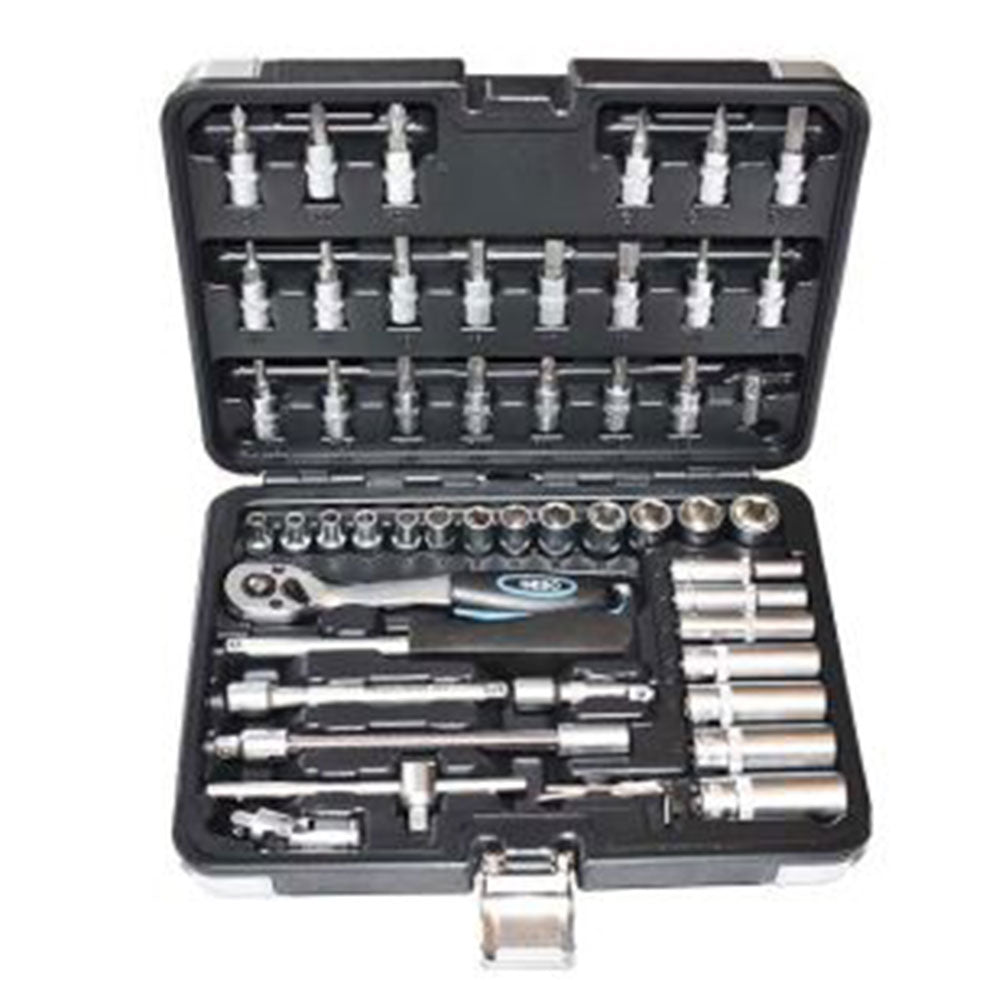 Súprava nástrčiek s račňou 1/4, 53 kusov