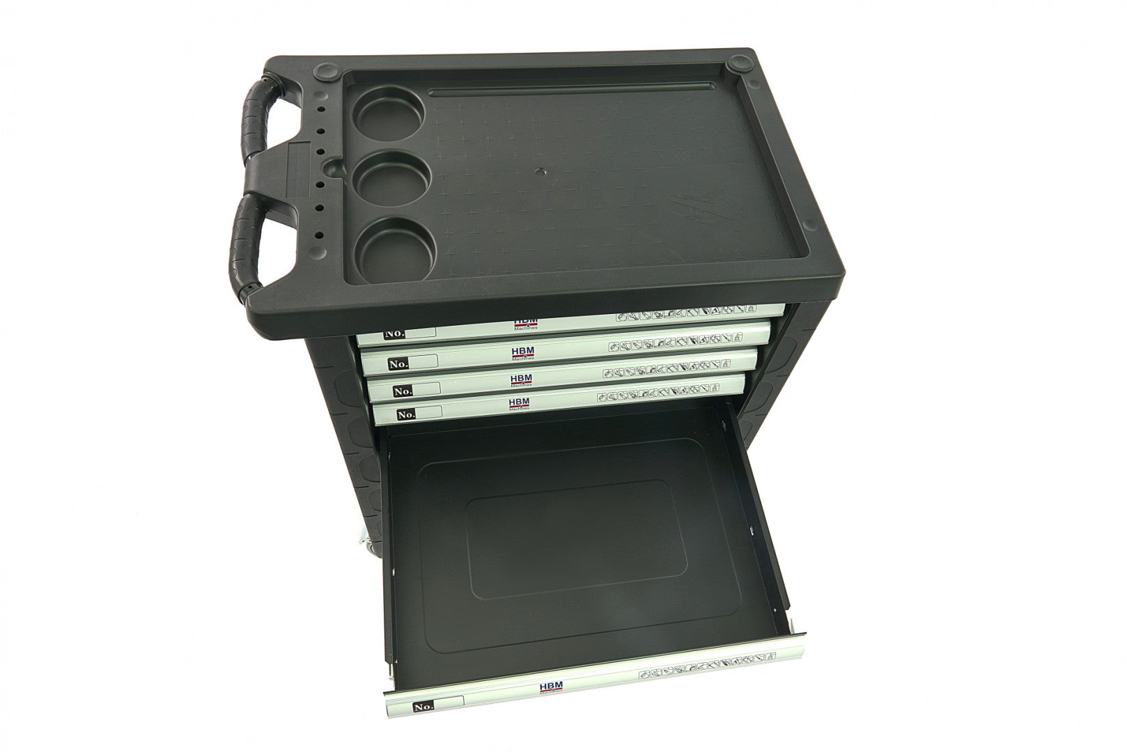 Profesionálna skrinka - dielenský vozík s náradím, so 7 zásuvkami, 154ks náradia, 4 vložky carbon - premium, HBM Holandsko