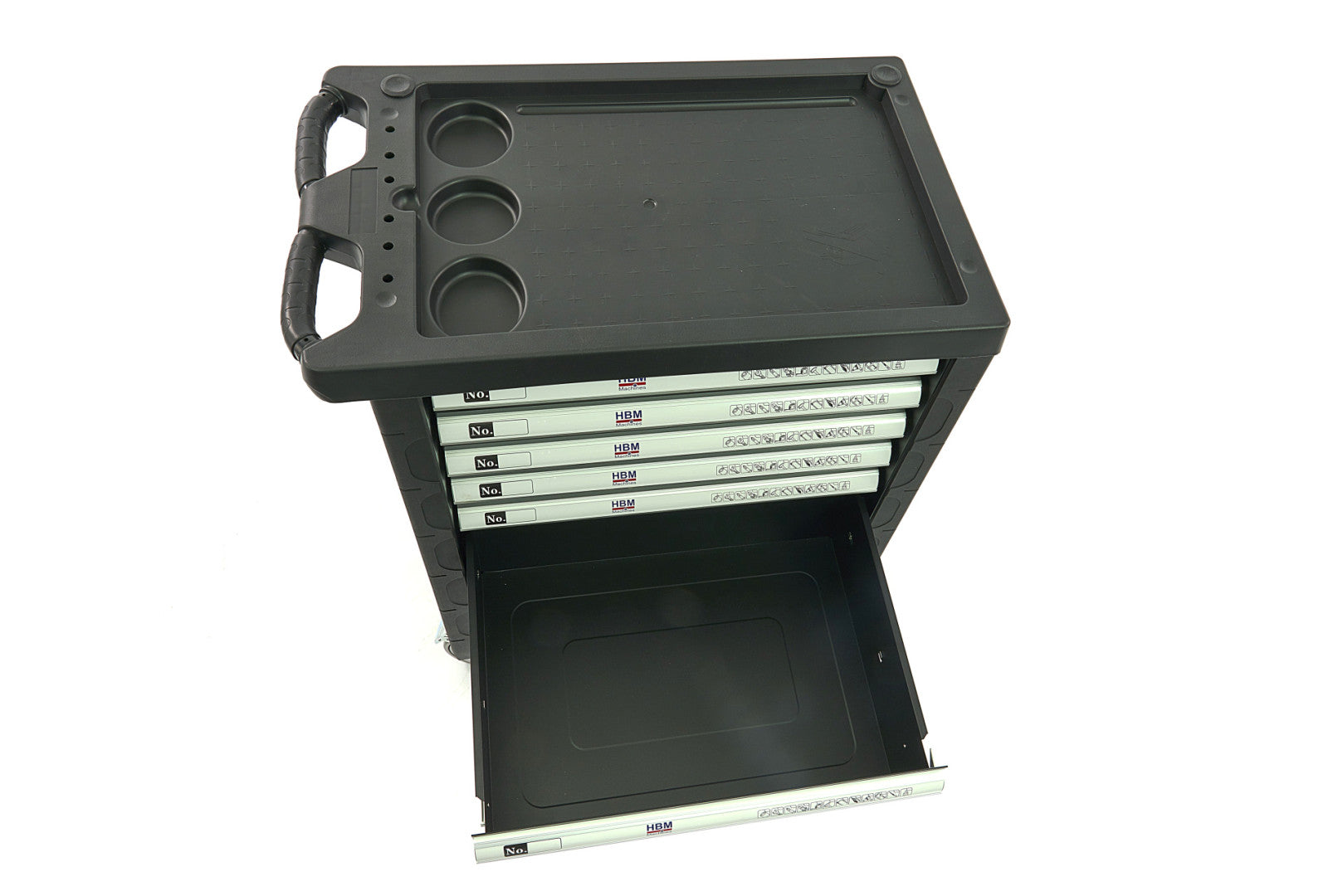 Profesionálna skrinka - dielenský vozík s náradím, so 7 zásuvkami, 154ks náradia, 4 vložky carbon - premium, HBM Holandsko