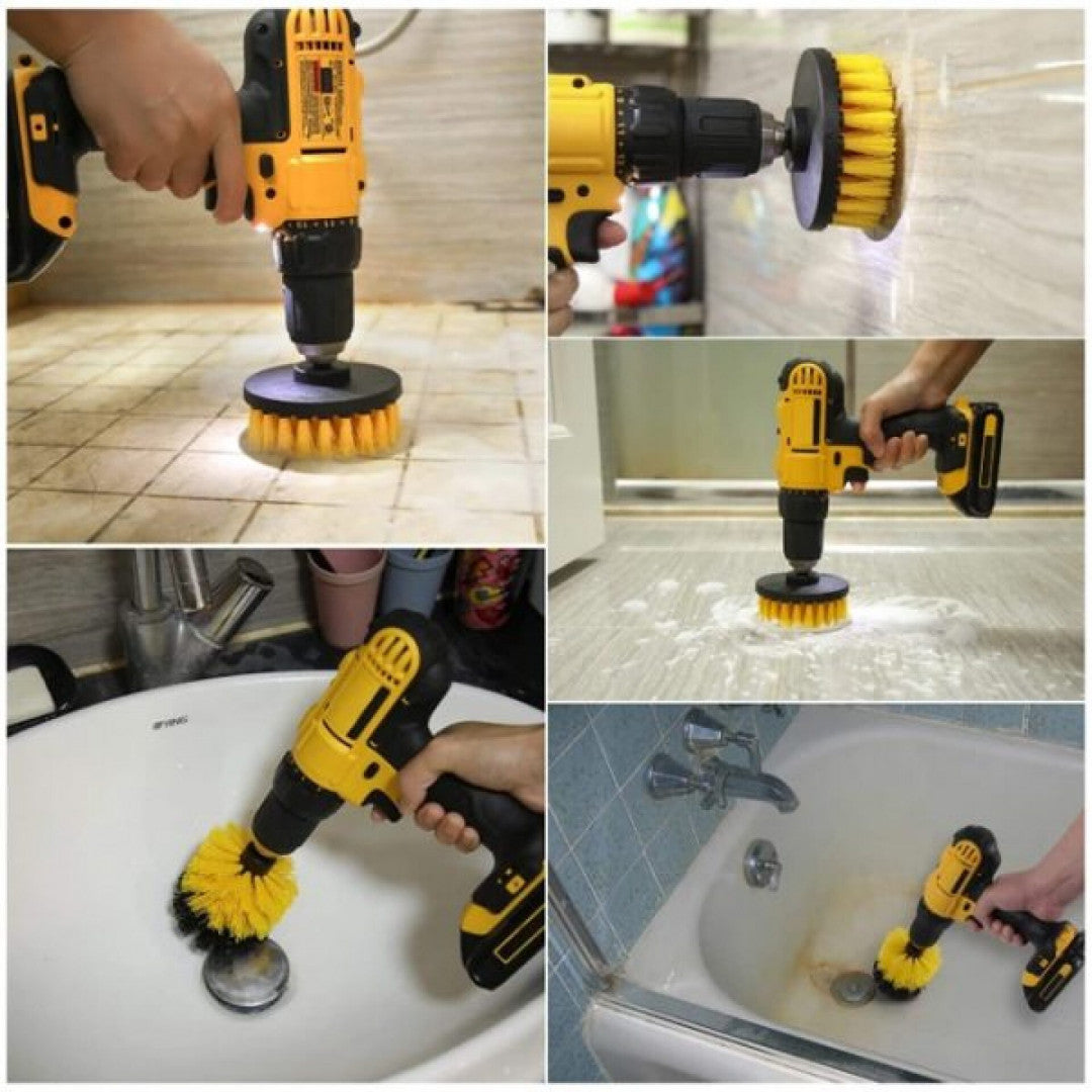 Sada 4 čistiacich kefiek s adaptérom na vŕtačku