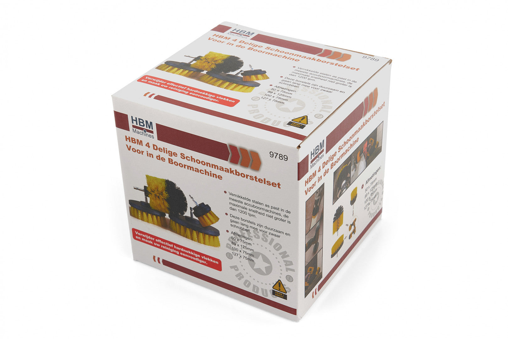 Sada 4 čistiacich kefiek s adaptérom na vŕtačku