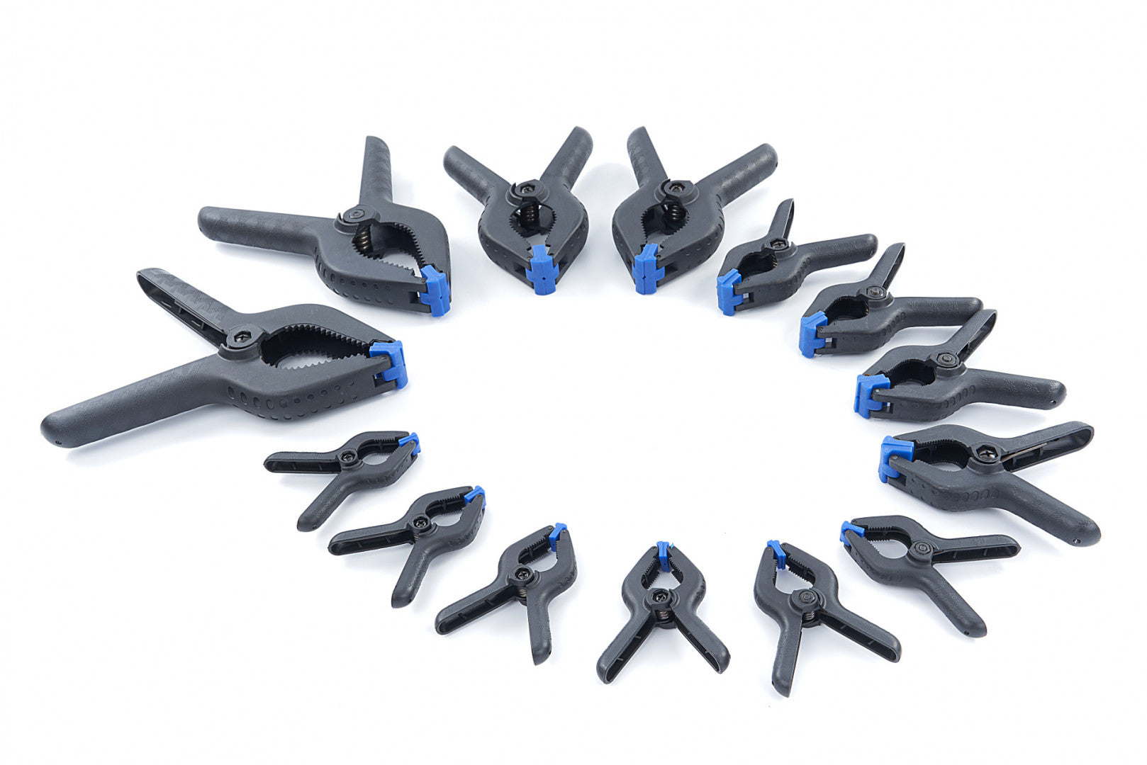 Sada pružinových svoriek na zverák 75 - 225 mm 14 kusov