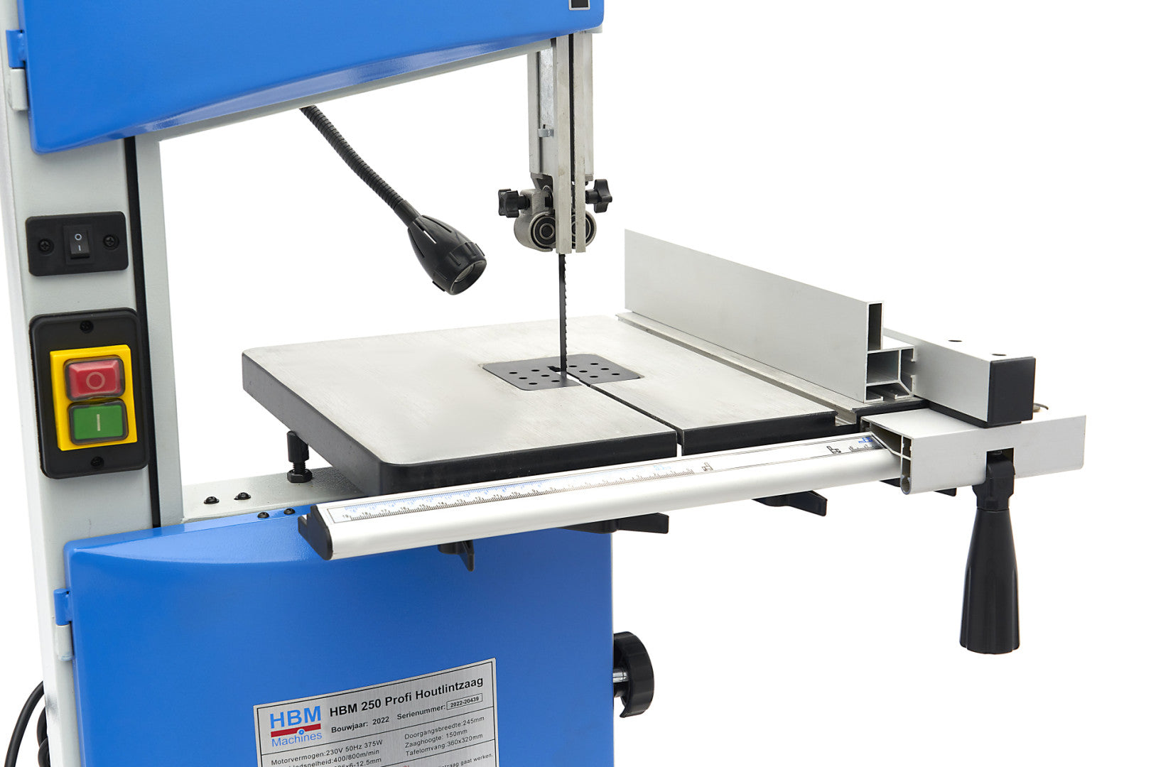 Profesionálna vertikálna pásová píla na drevo HBM 250, 230V, 375W