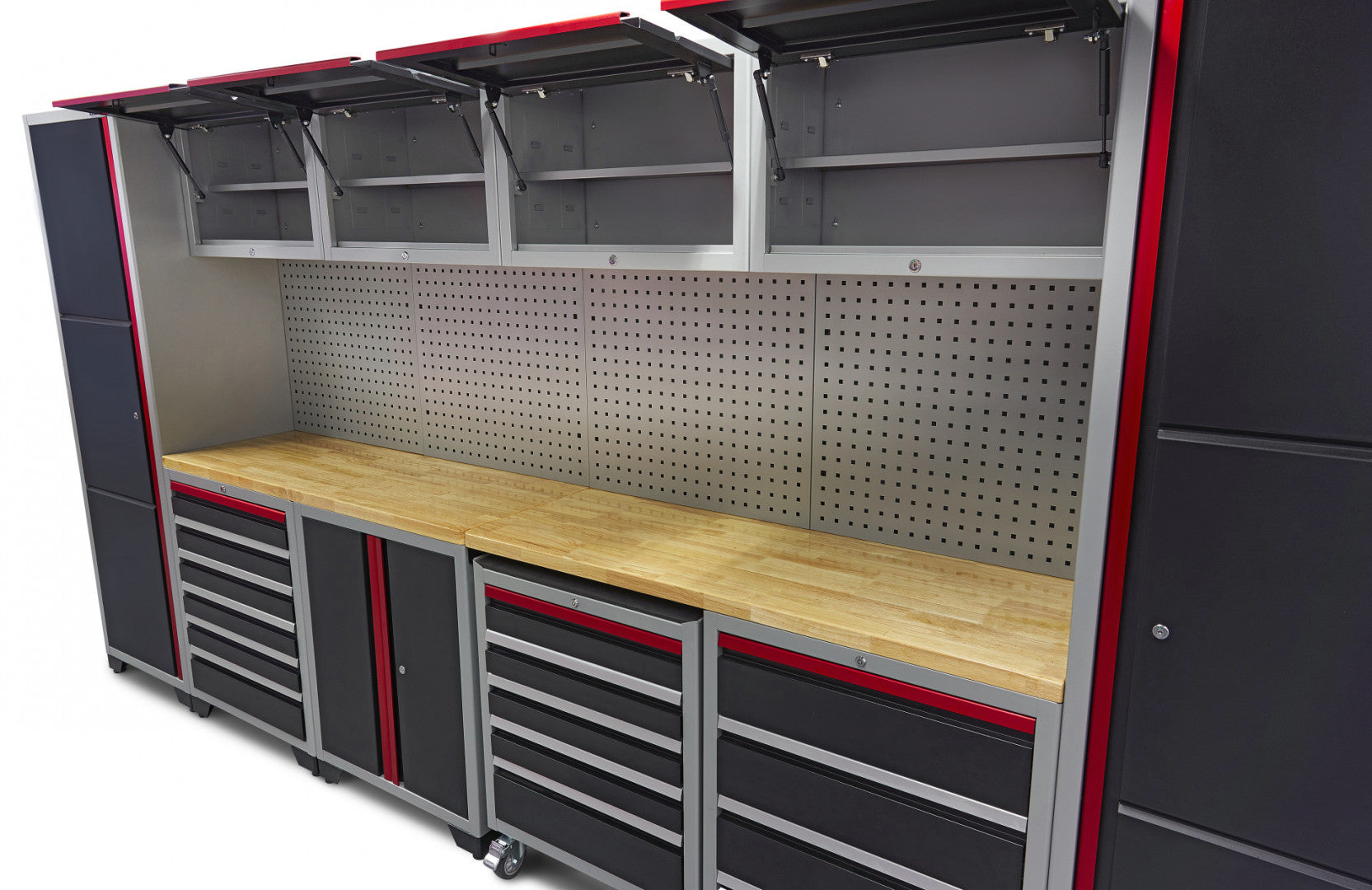 Zostava profesionálneho dielenského nábytku sada 16 dielov 405 × 51 × 204cm