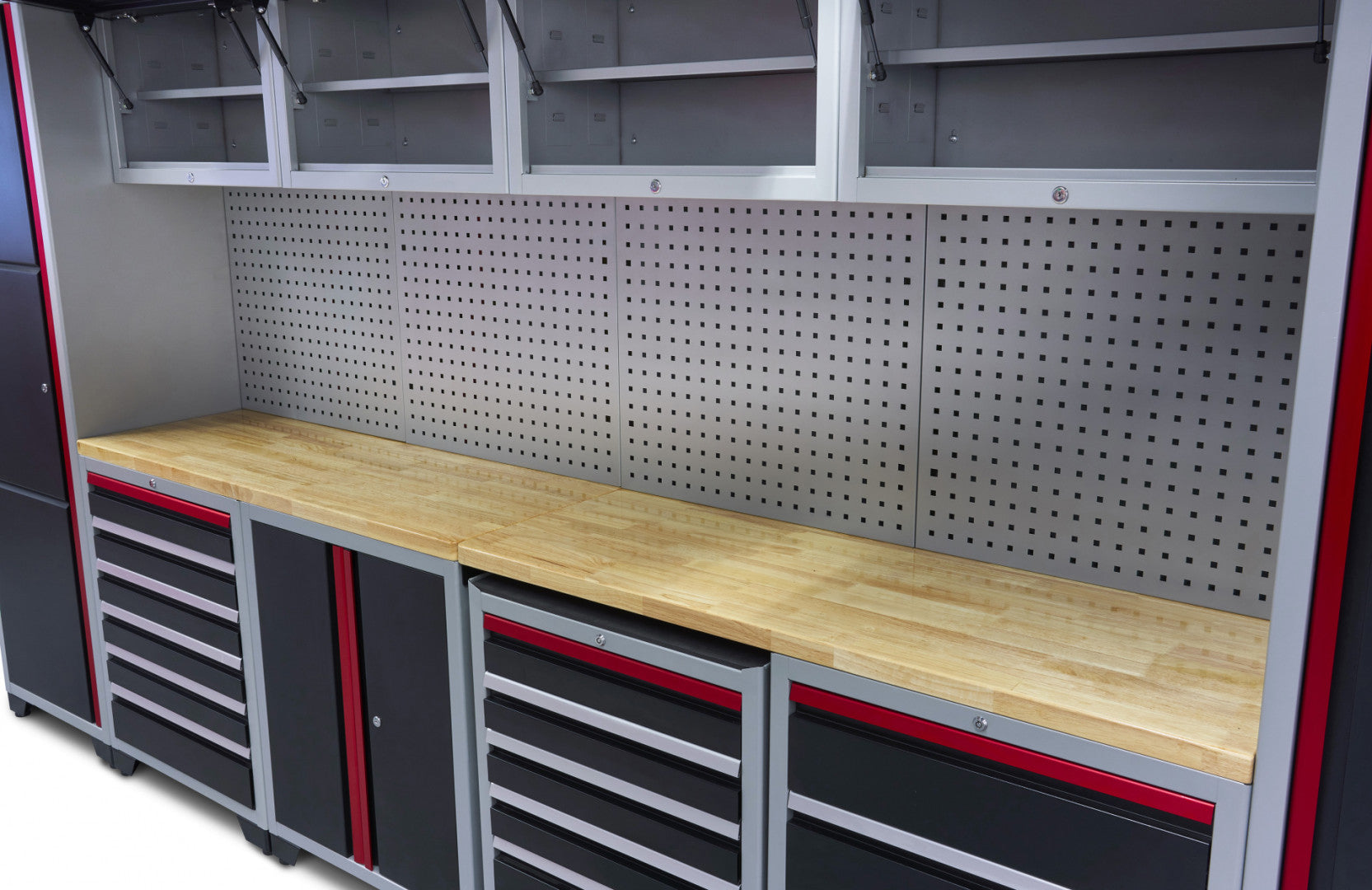 Zostava profesionálneho dielenského nábytku sada 16 dielov 405 × 51 × 204cm