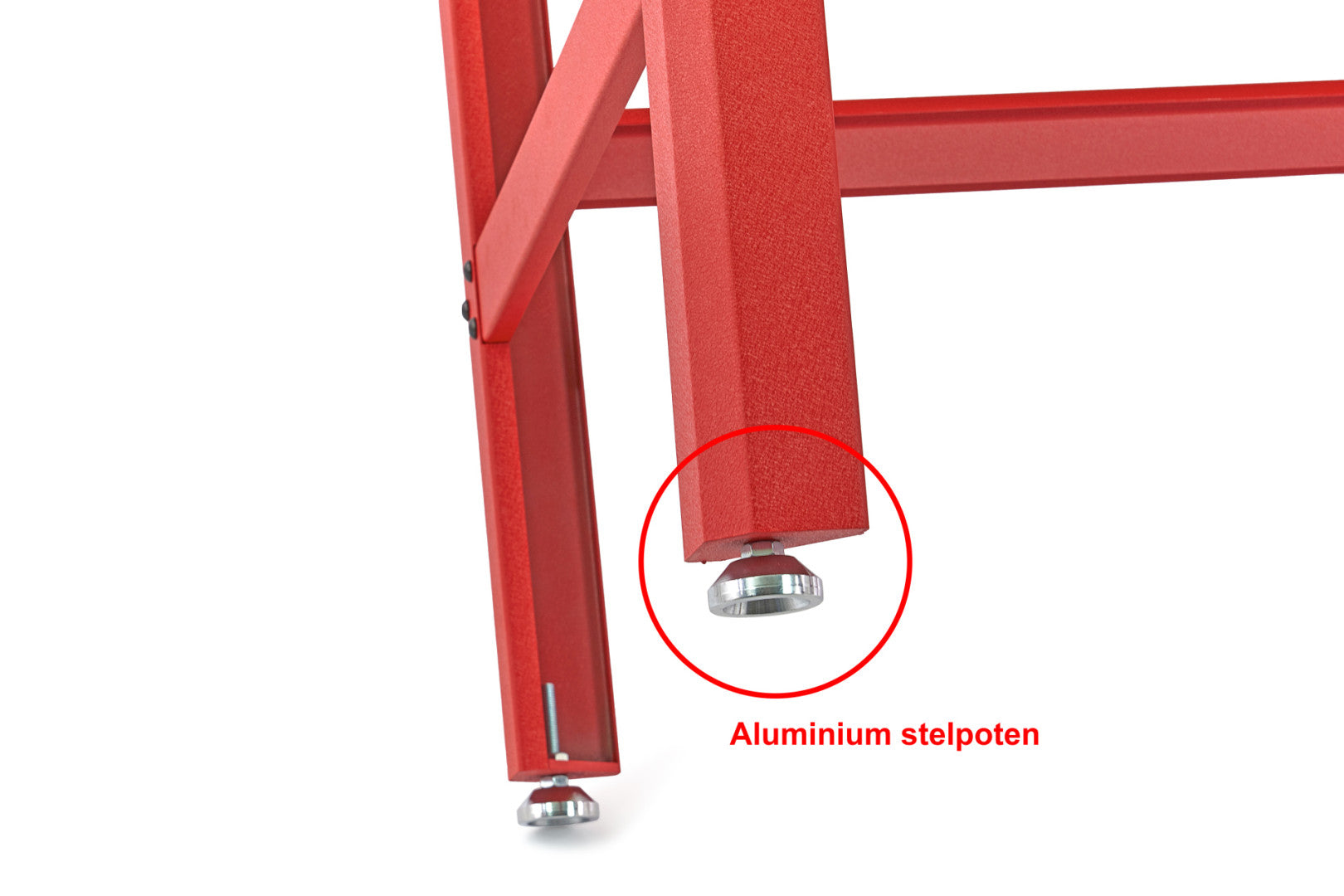 Profesionálny kovový pracovný stôl s 5 zásuvkami a drevenou pracovnou doskou, 155cm, červený