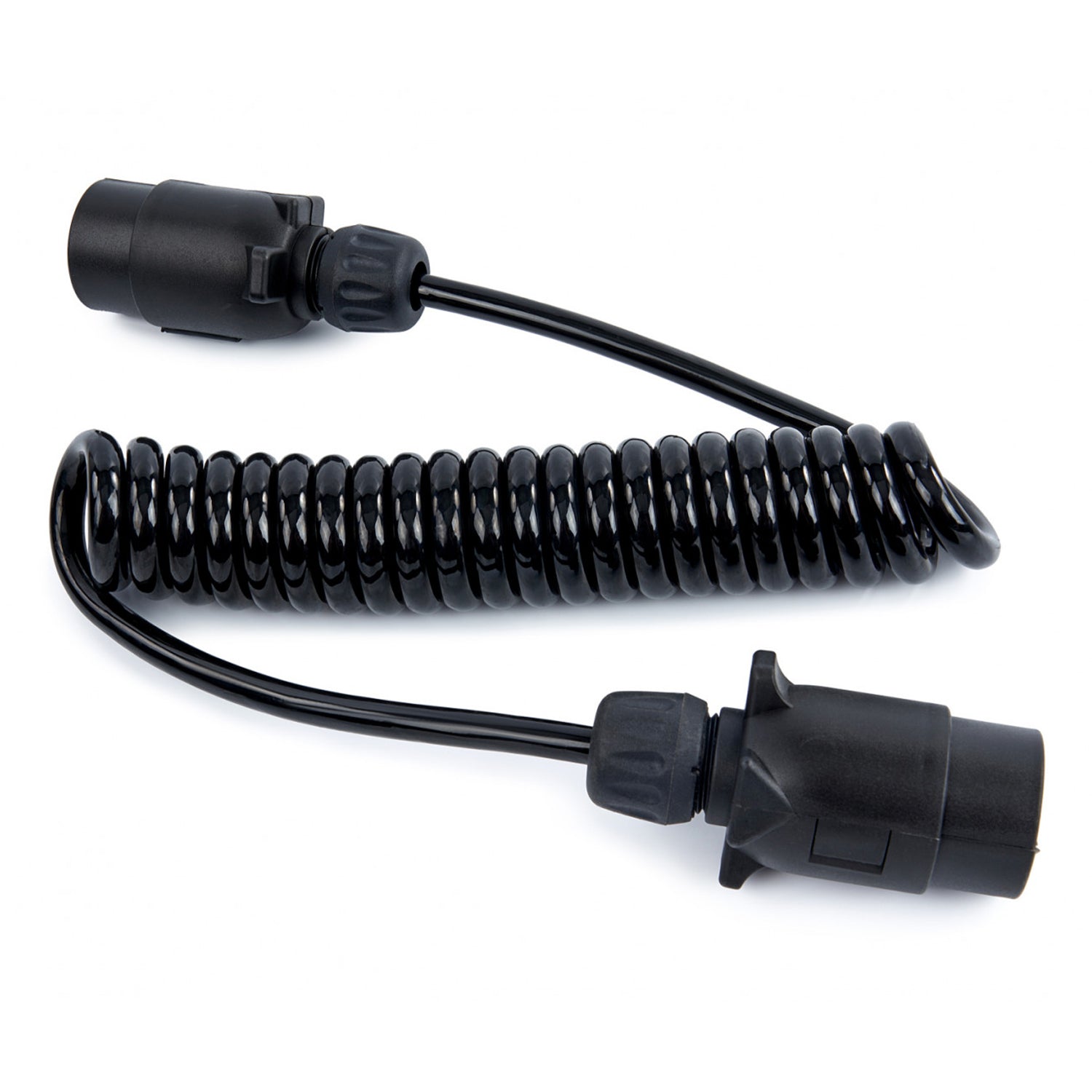 Predlžovací elektrický kábel pre príves, 7 pinov, špirálový