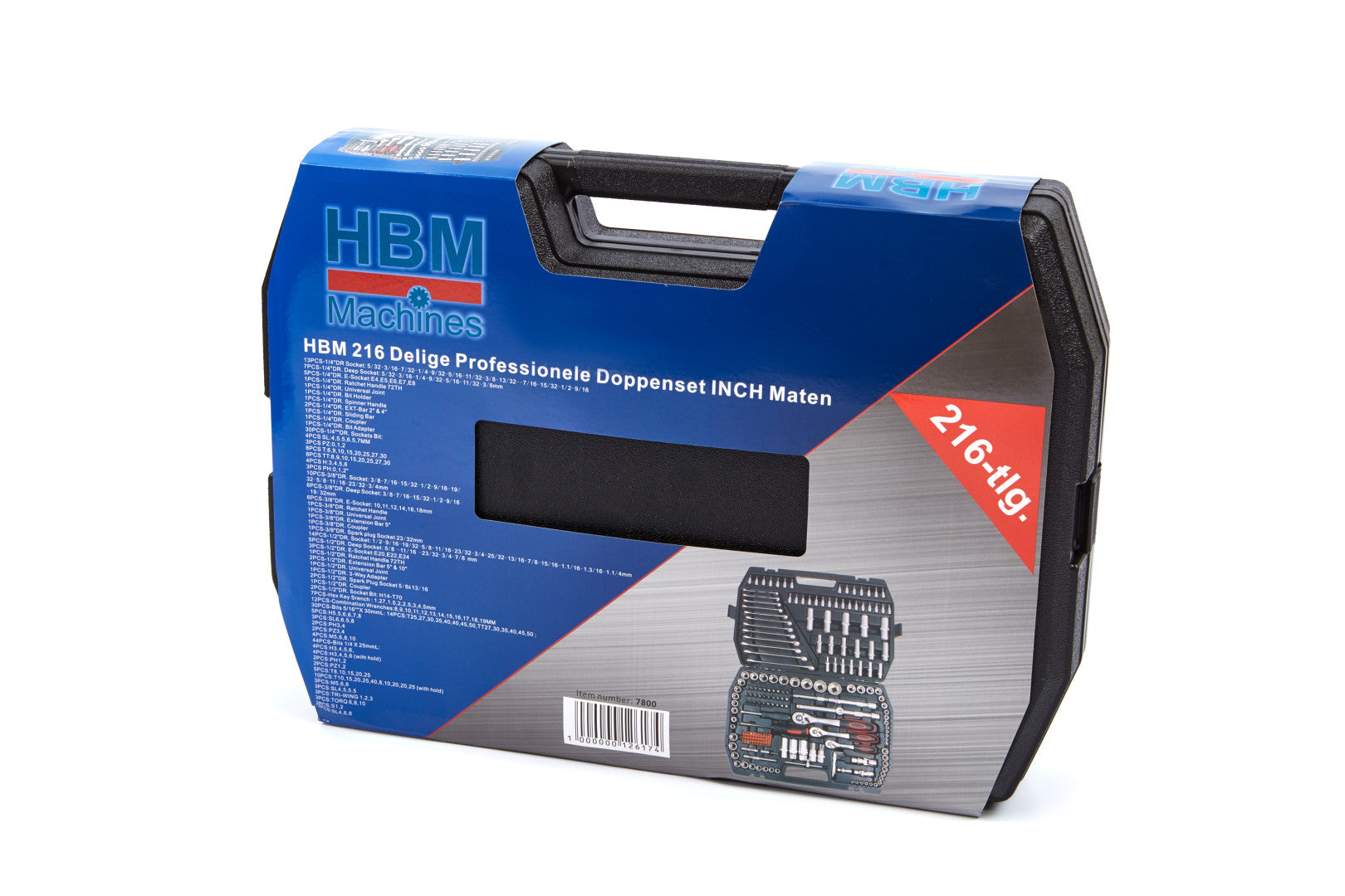 Súprava náradia - Gola sada v palcoch 216ks HBM