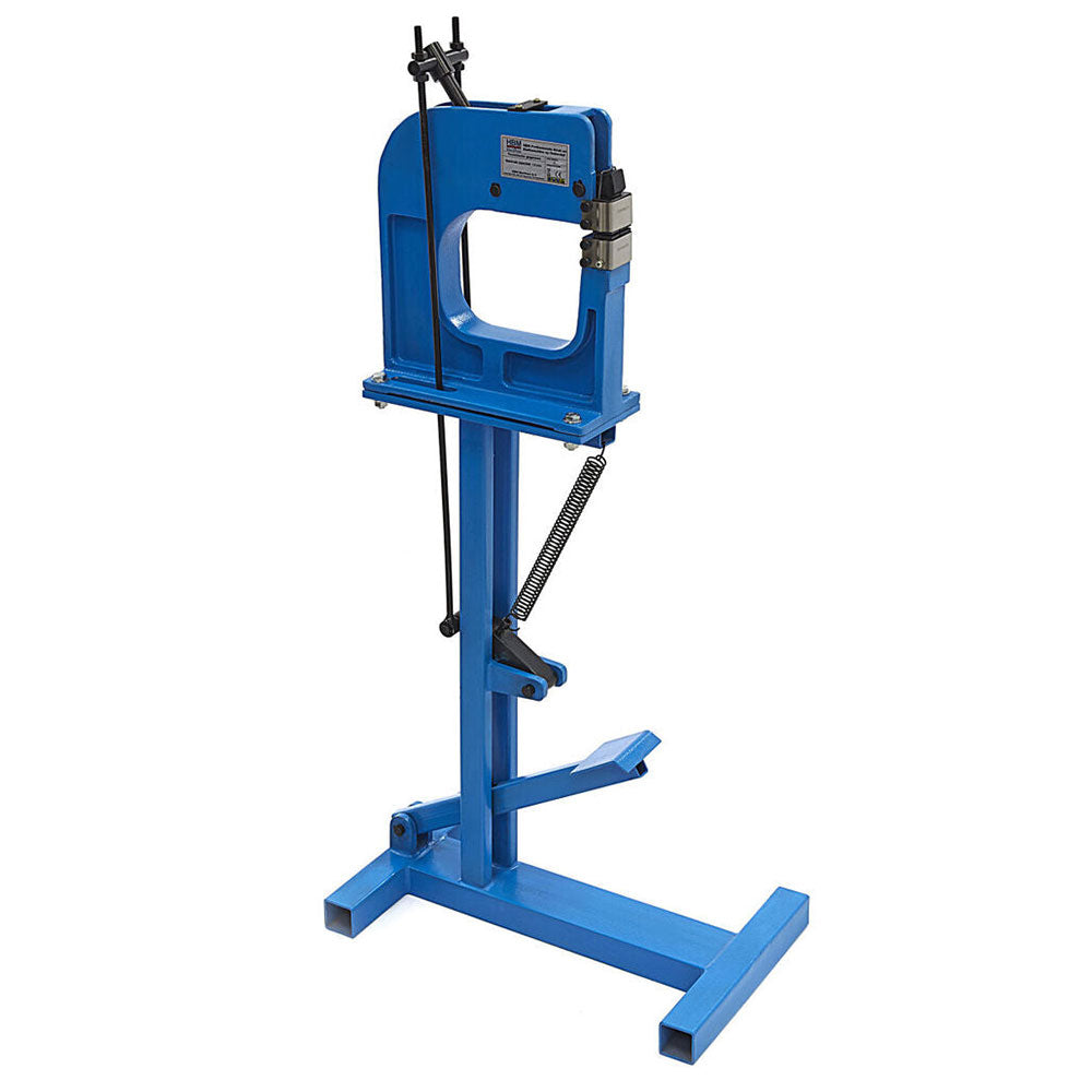 Stroj na spájanie a napínanie kovu so stojanom hbm