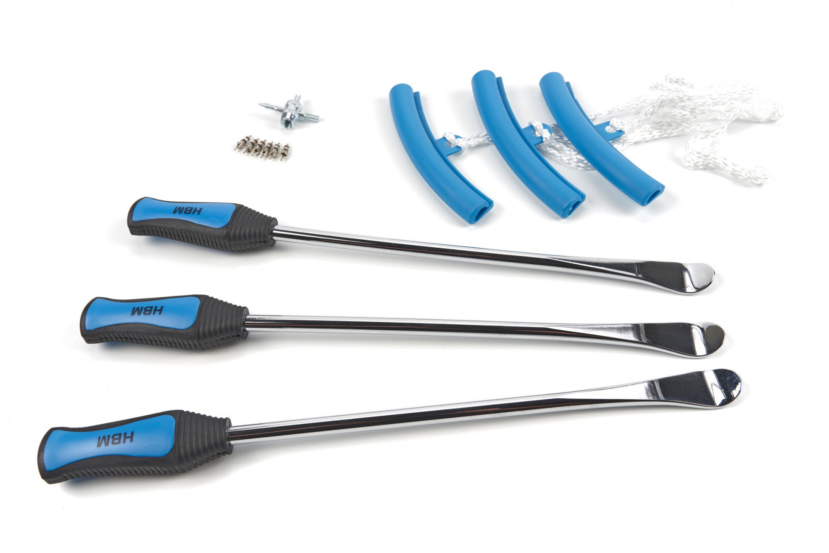 Sada montážnych pák s rukoväťou na pneumatiky s chráničmi diskov,13ks HBM