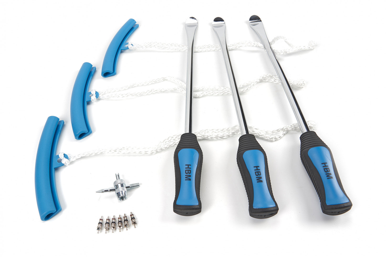 Sada montážnych pák s rukoväťou na pneumatiky s chráničmi diskov,13ks HBM