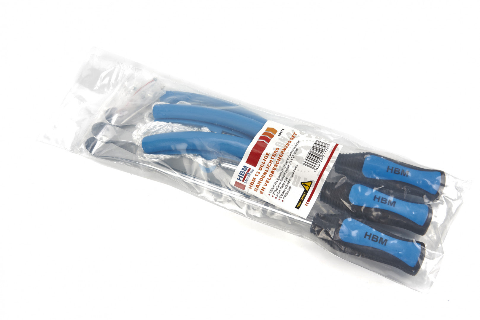 Sada montážnych pák s rukoväťou na pneumatiky s chráničmi diskov,13ks HBM