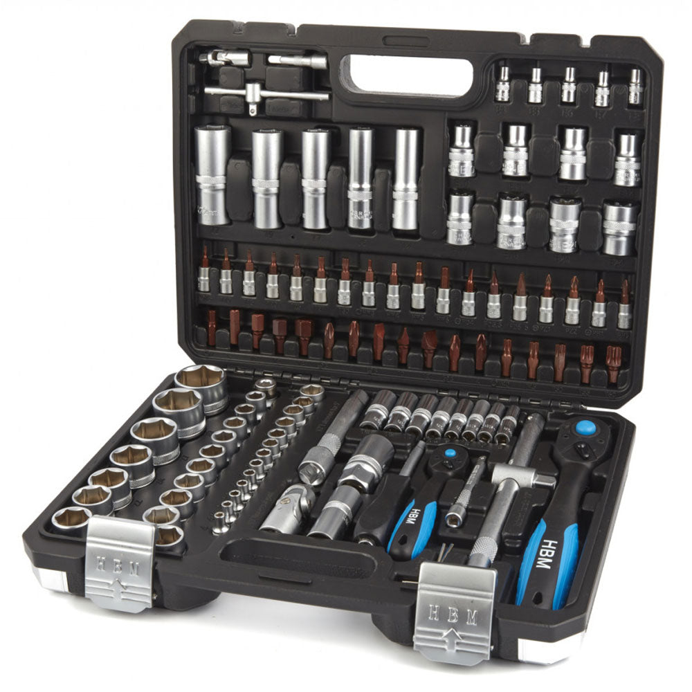 Prémiová sada gola náradia, 1/4'', 1/2'', 108ks HBM