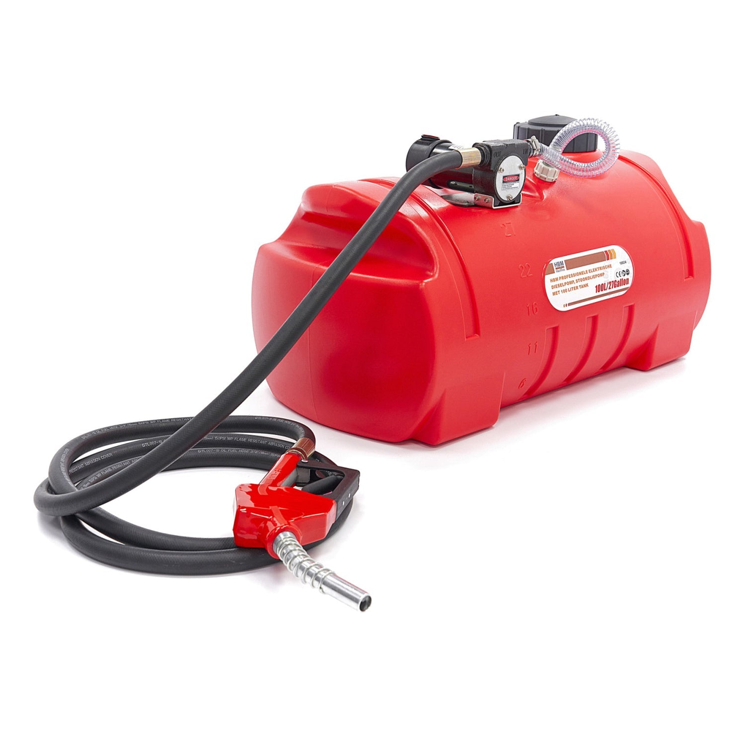 Mobilná čerpacia stanica na čerpanie nafty s nádržou 100l 40l/min 12V HBM