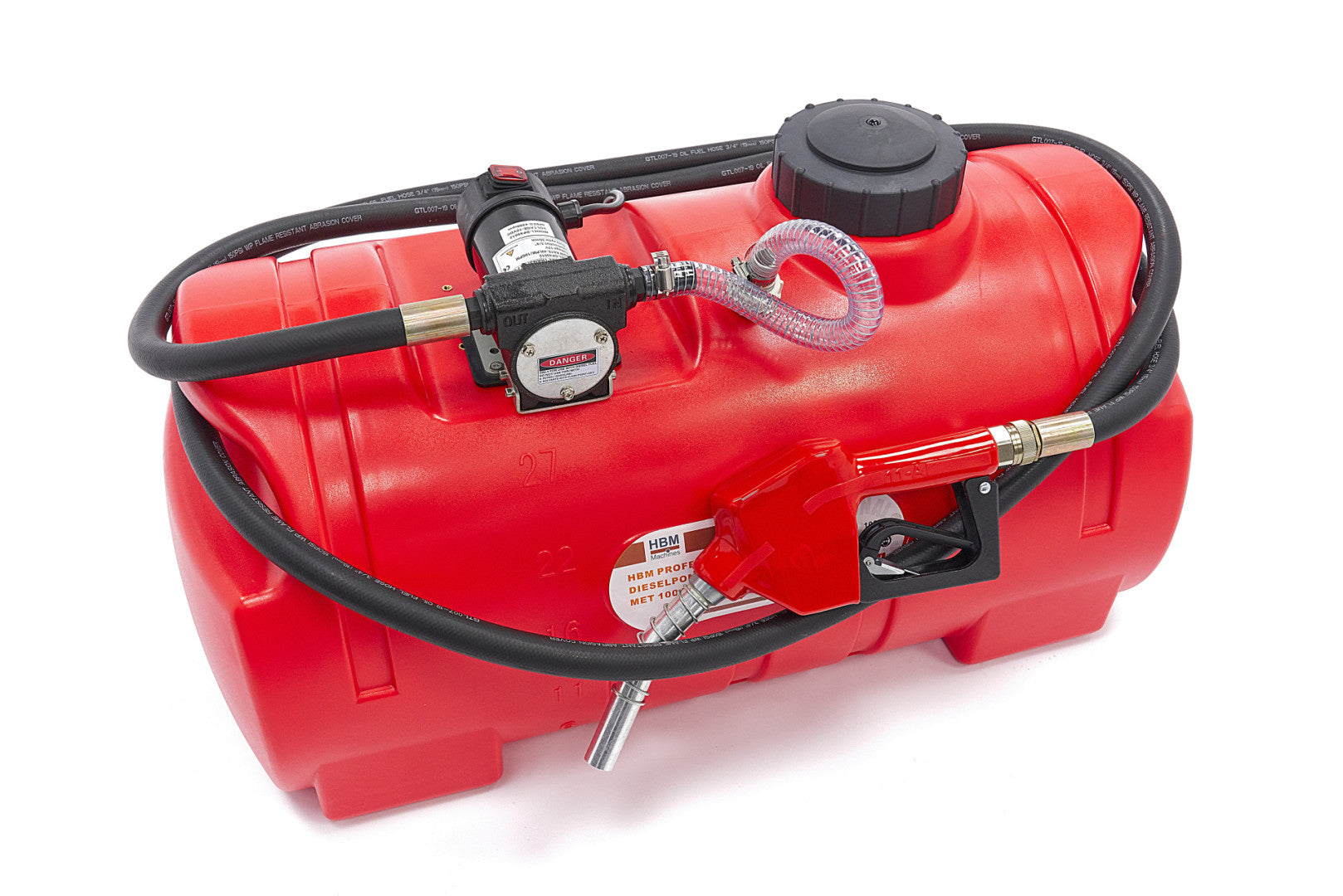 Mobilná čerpacia stanica na čerpanie nafty s nádržou 100l 40l/min 12V HBM