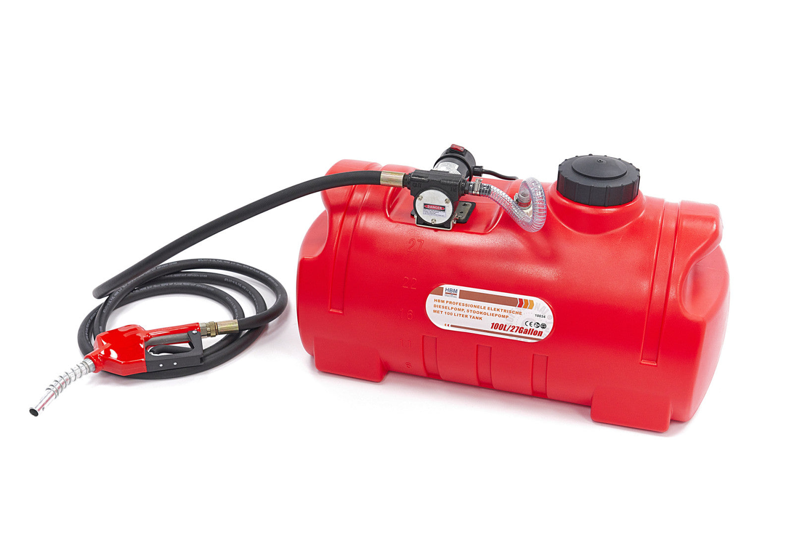 Mobilná čerpacia stanica na čerpanie nafty s nádržou 100l 40l/min 12V HBM