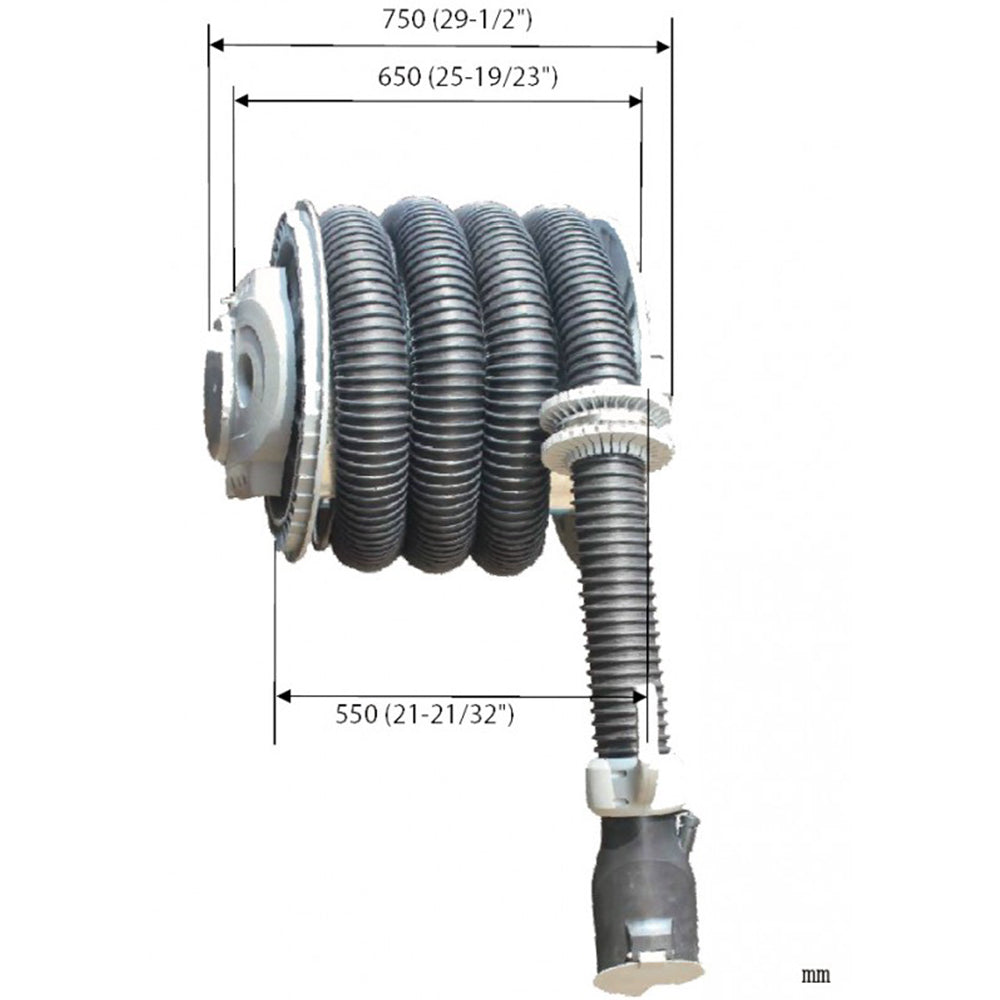 Navíjací bubon na výfukové plyny bez ventilátora Pro 8m 100mm