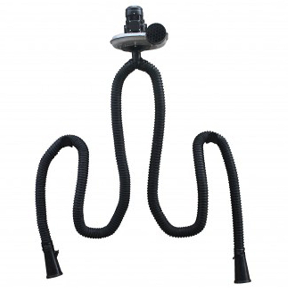 Nástenný odsávač výfukových plynov s 2 hadicami 0,75kW 4m 75mm 380V