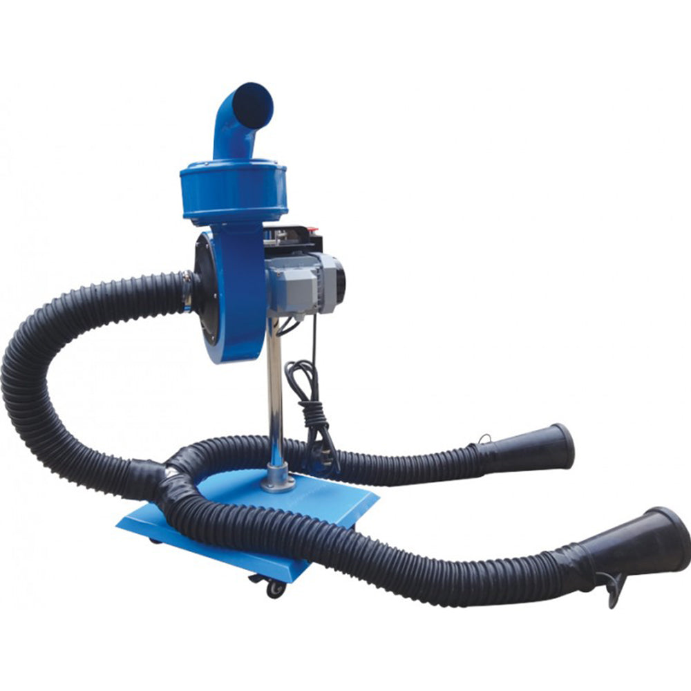 Mobilný odsávač výfukových plynov s 2 hadicami 3m 75mm 0,55kW 380V