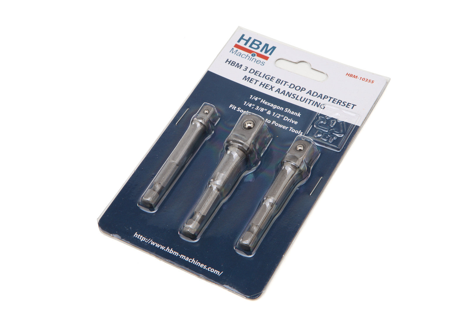 Sada nástrčných kľúčov s uchytením do vŕtačky 3 kusy hbm