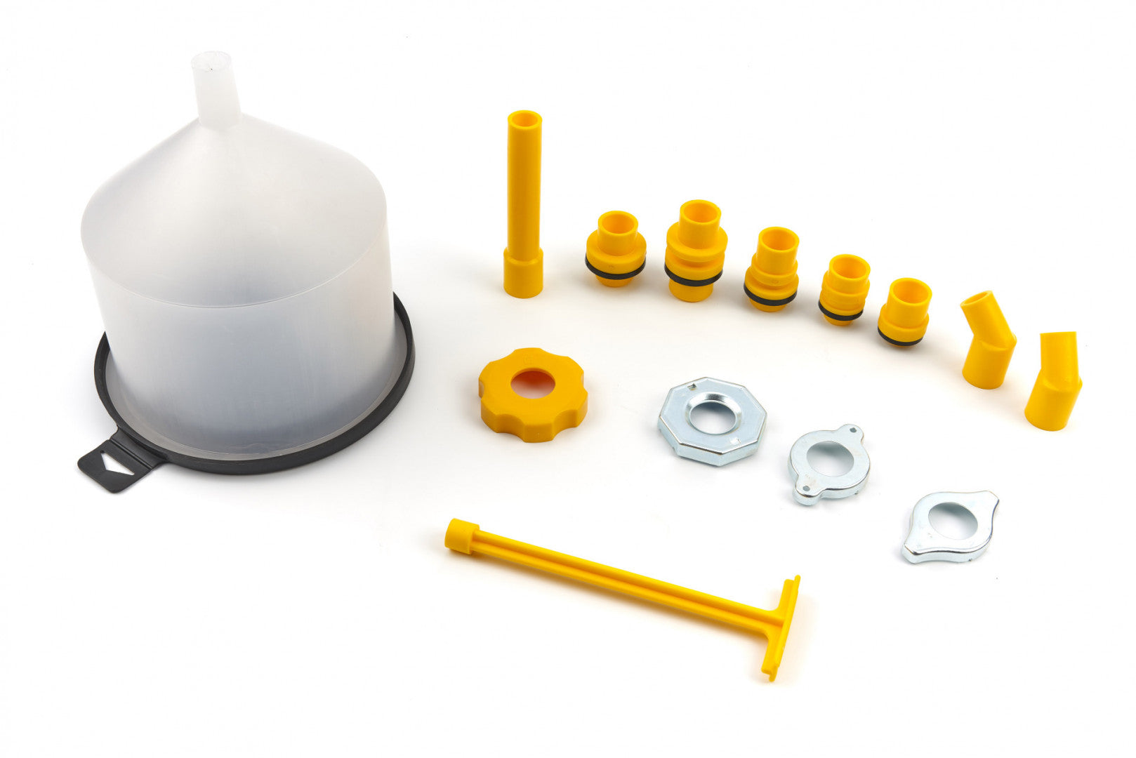 Súprava špeciálnych lievikov a adaptérov na výmenu chladiacej kvapaliny a nemrznúcej zmesi