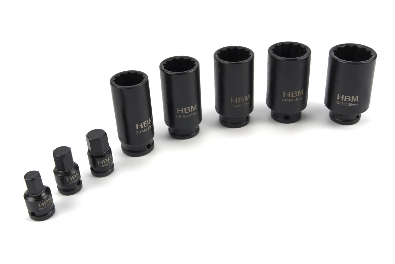 Sada rázových kľúčov na náboje a polosie, 8 kusov hbm