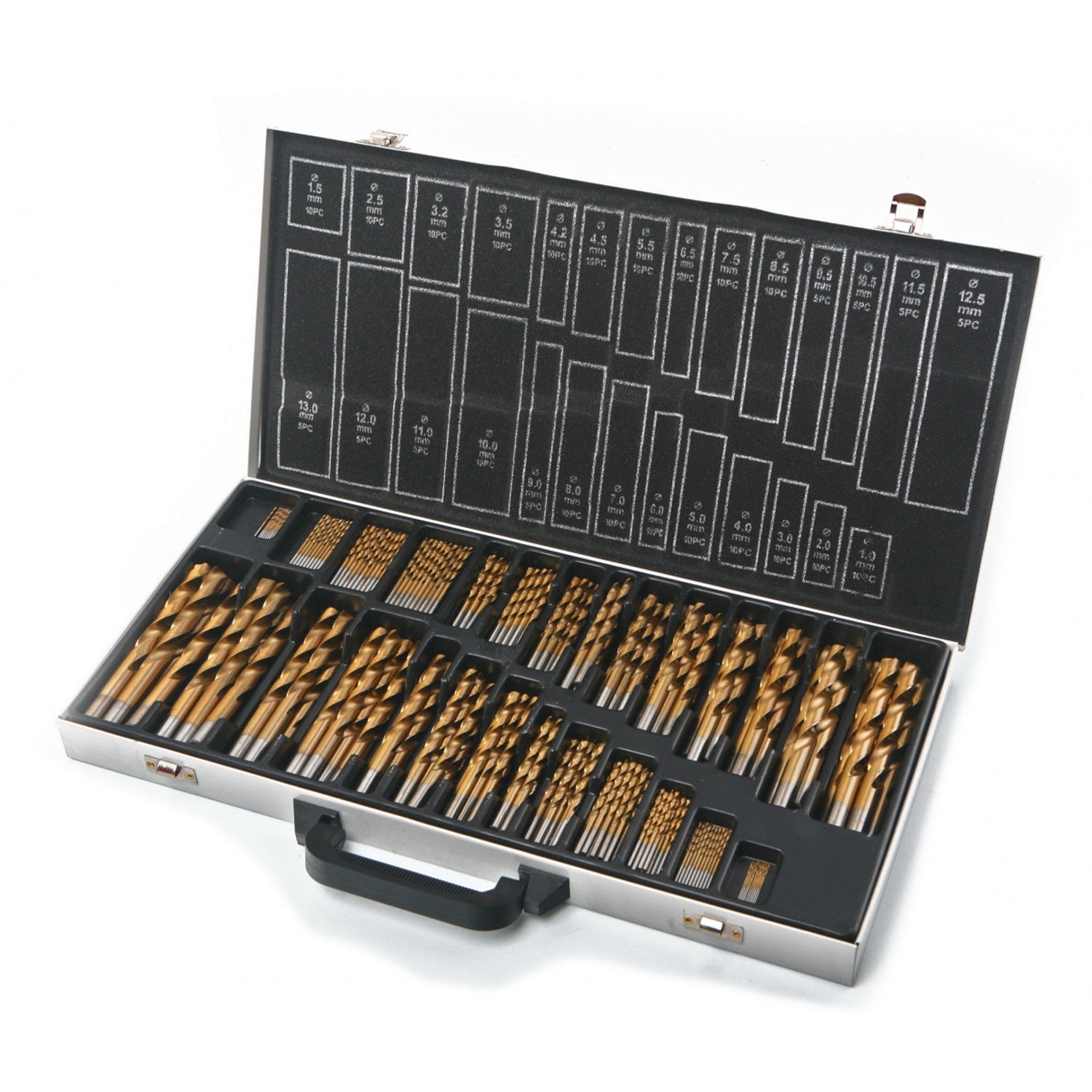 Sada 230 vrtákov HSS-TiN HBM