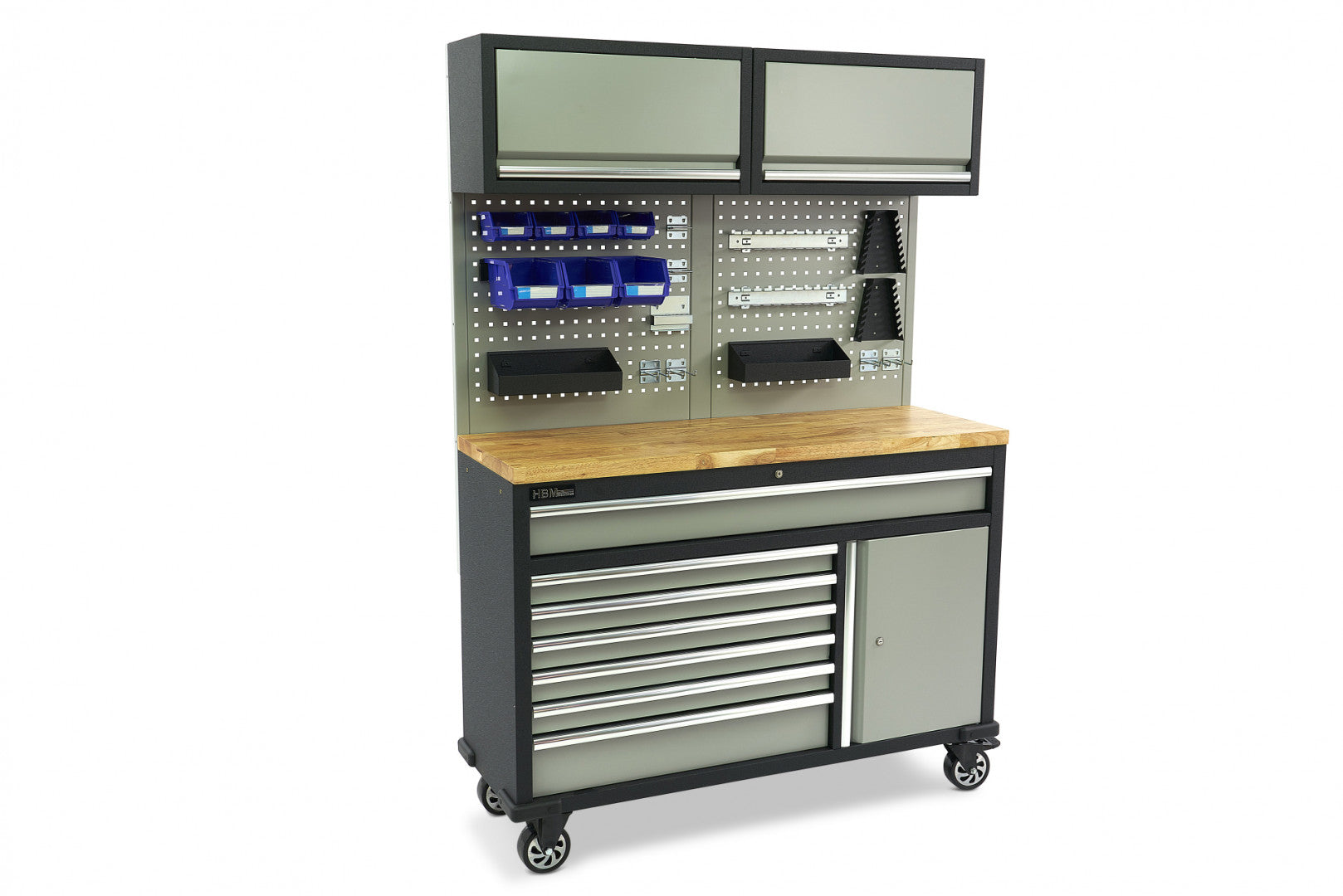 Dielenská skriňa s drevenou doskou a panelom 136cm HBM