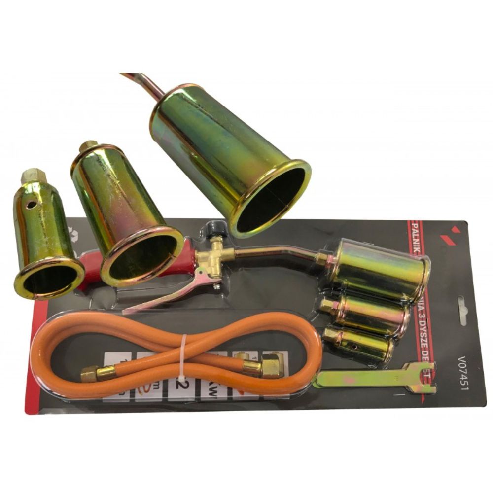 Plynový horák s 3 koncovkami, 25mm 35mm 60 mm