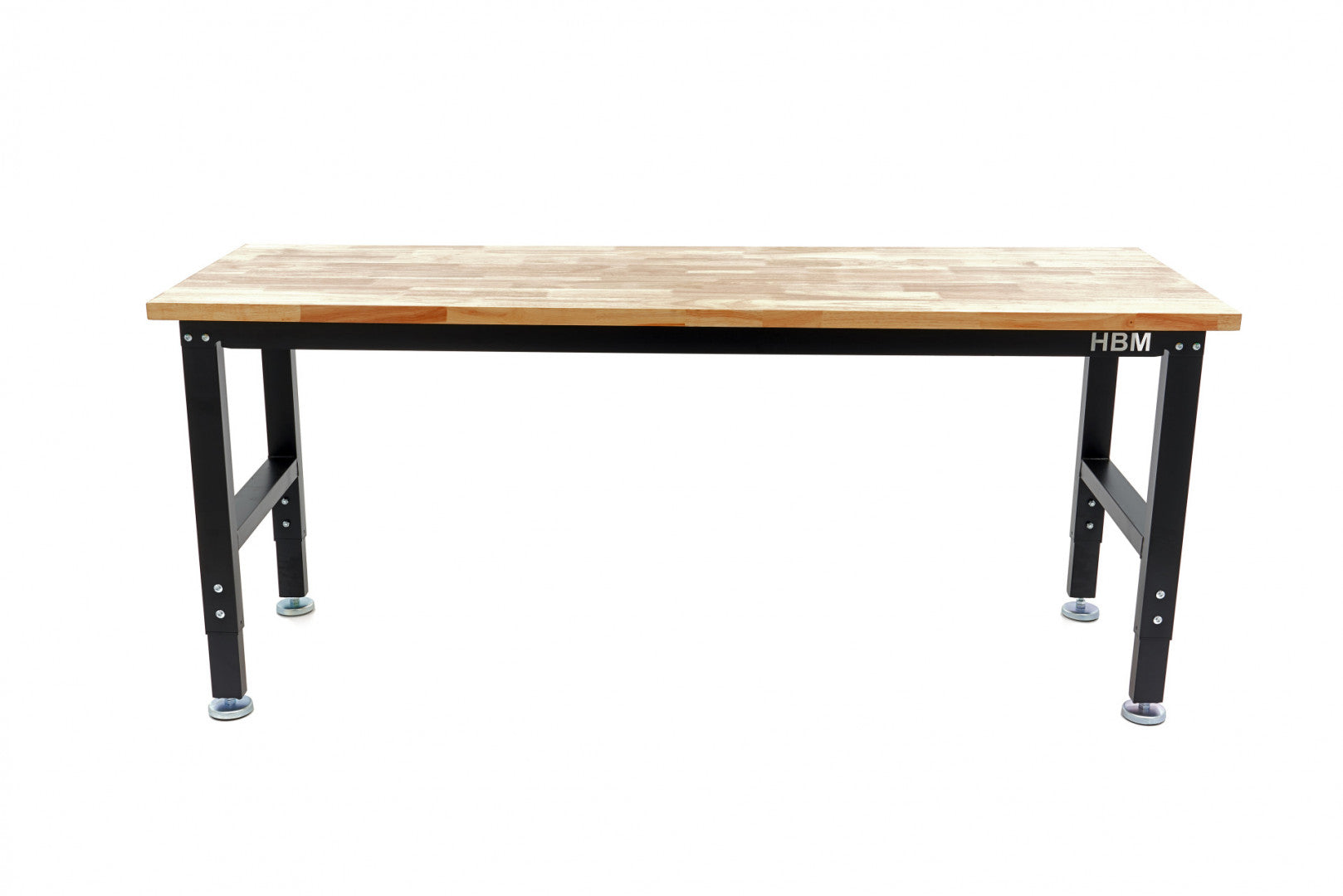 Výškovo nastaviteľný pracovný stôl s masívnou drevenou doskou 182cm HBM