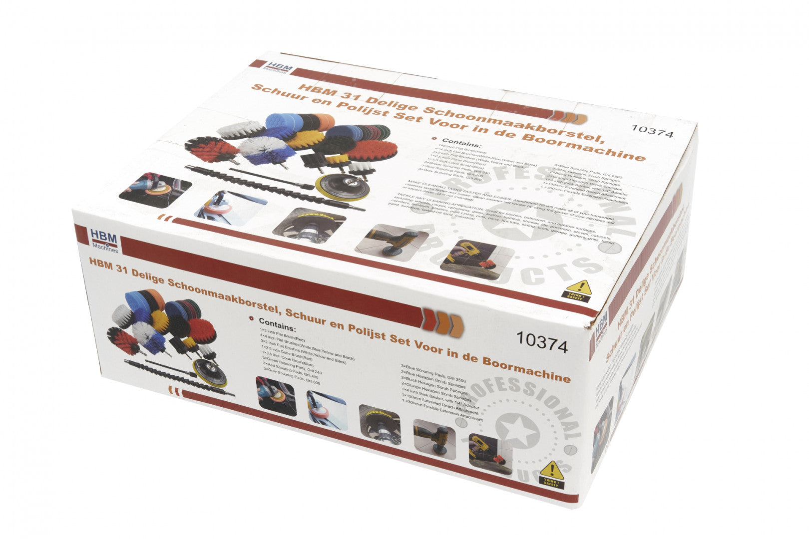 Sada čistiacich kefiek, leštiacich a brúsnych špongií na vŕtačku 31ks HBM