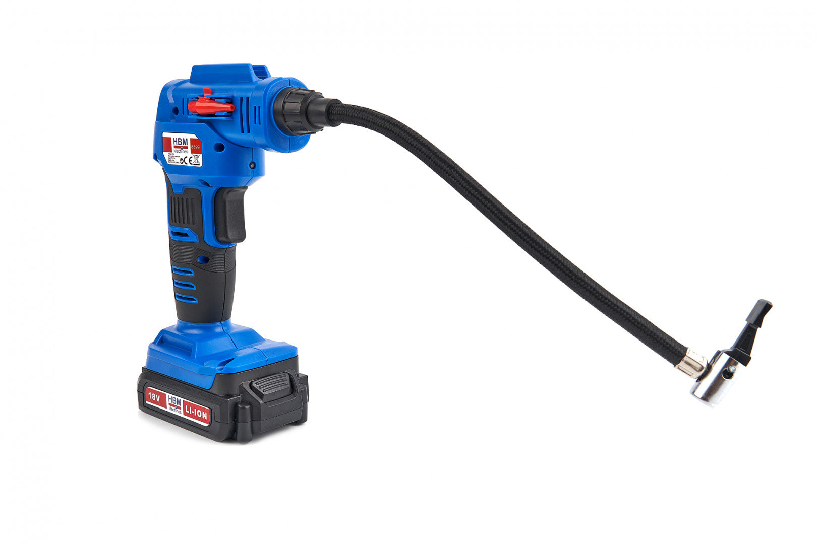 Kompresor na hustenie pneumatík s LED osvetlením a akumulátorom 18 V