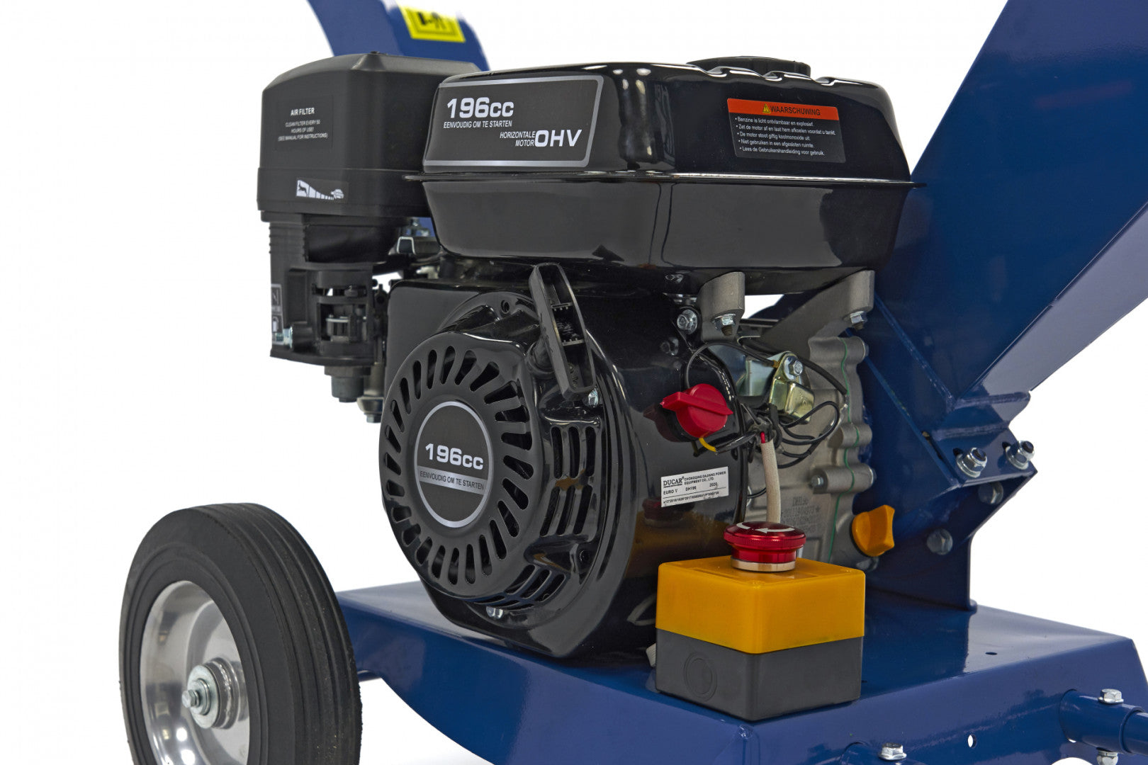 Benzínový motorový drvič - štiepkovač konárov 6,6hp, 196cm3 HBM