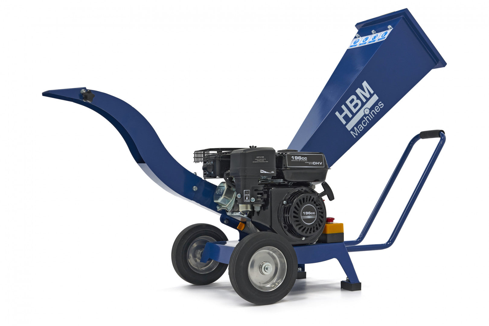 Benzínový motorový drvič - štiepkovač konárov 6,6hp, 196cm3 HBM