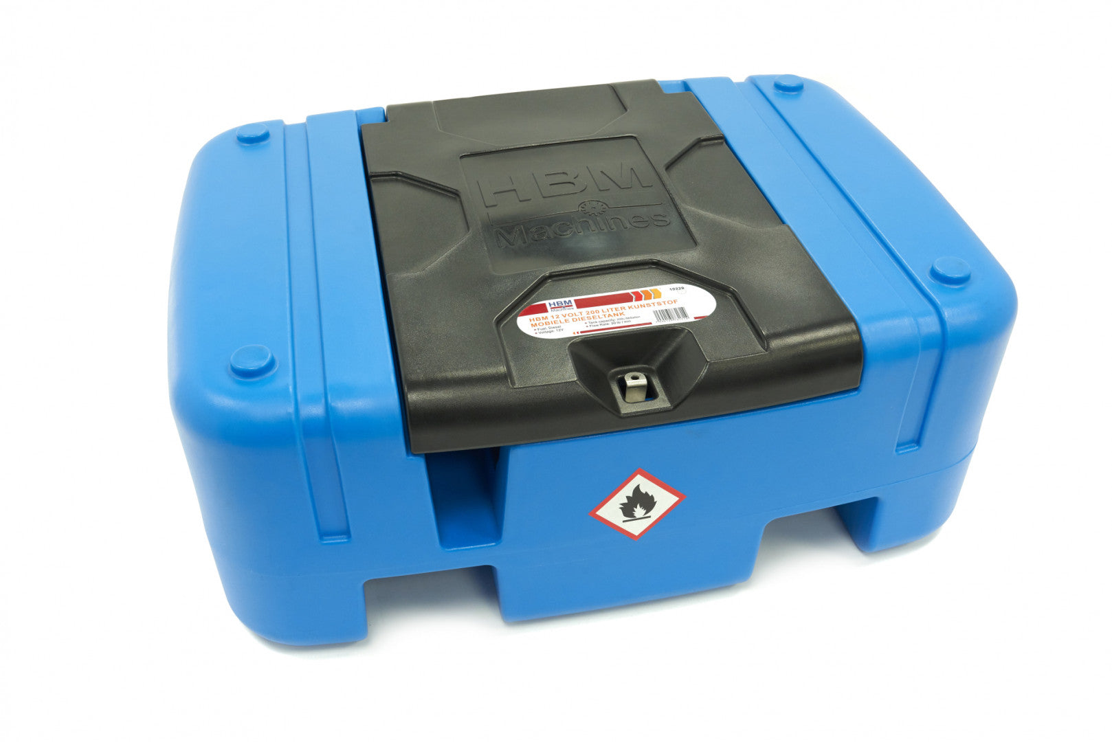 Mobilná čerpacia stanica na čerpanie nafty 12V s nádržou 200l HBM