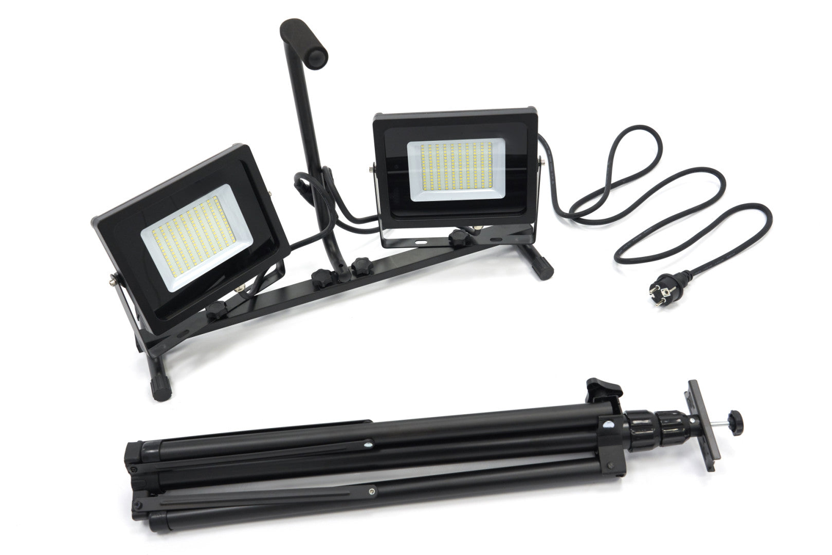 LED lampa so statívom - 2 × 50W, 2 × 4000lm