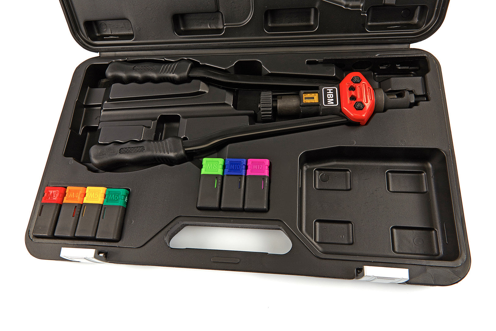 Sada profesionálnych nitovacích klieští m3-m12 hbm machines holandsko