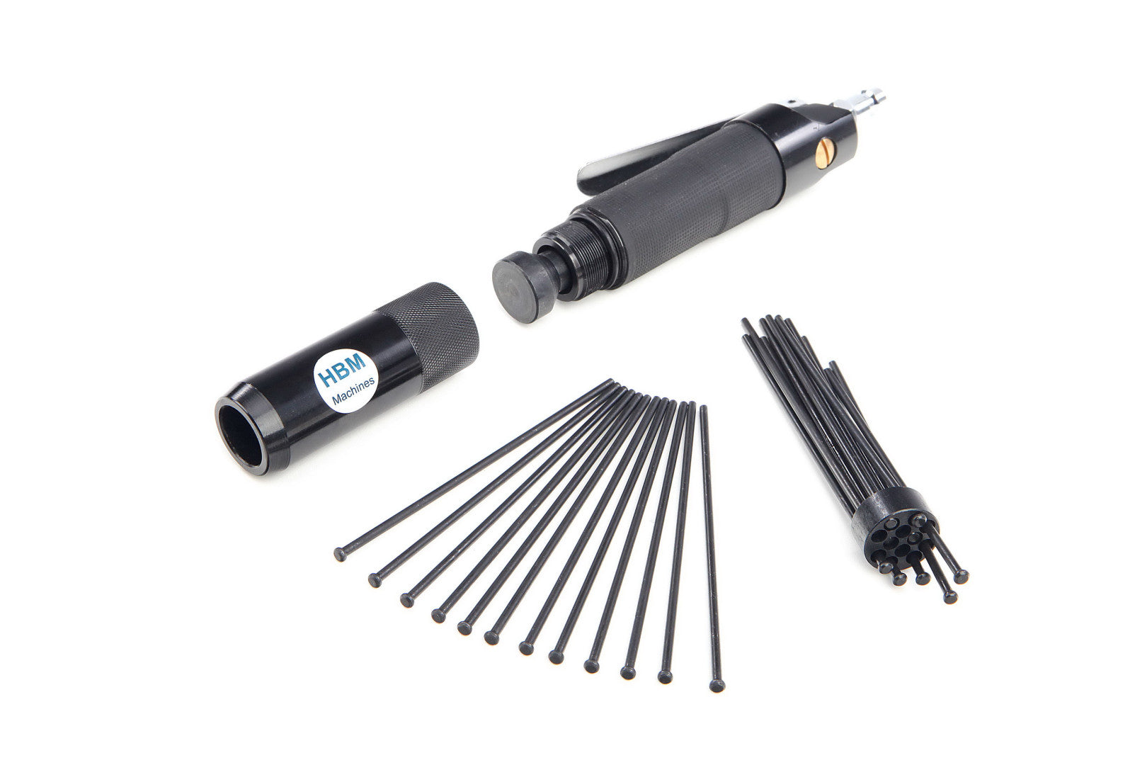 Pneumatický ihlový odhrdzovač - oklepávač, rovný, HBM