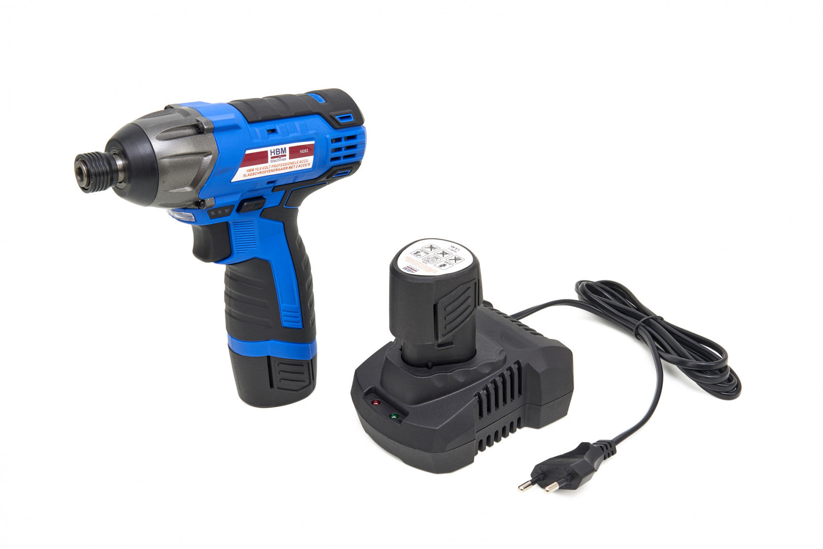 Akumulátorový uťahovák 1/4'' hex šesťhran, 90Nm, 2 akumulátory 10,8V, 1500mAh HBM