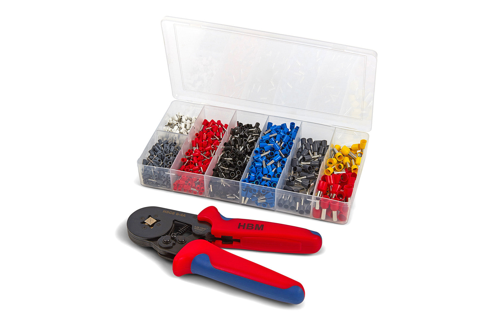 Krimpovacie - lisovacie kliešte na koncovky káblov - dutinky 0,25 - 10mm, 1200ks svoriek