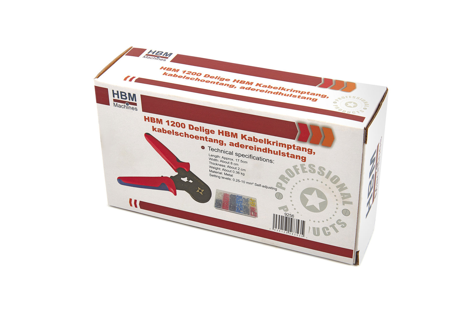 Krimpovacie - lisovacie kliešte na koncovky káblov - dutinky 0,25 - 10mm, 1200ks svoriek