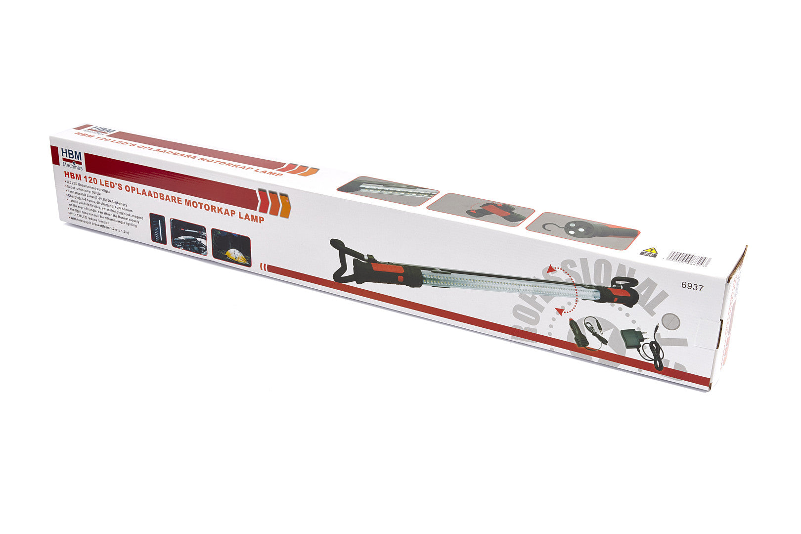 Nabíjateľná LED lampa pod kapotu s teleskopickým držiakom HBM