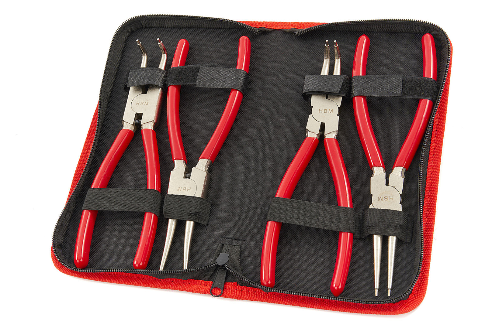 Sada 4 seeger klieští 225 mm hbm