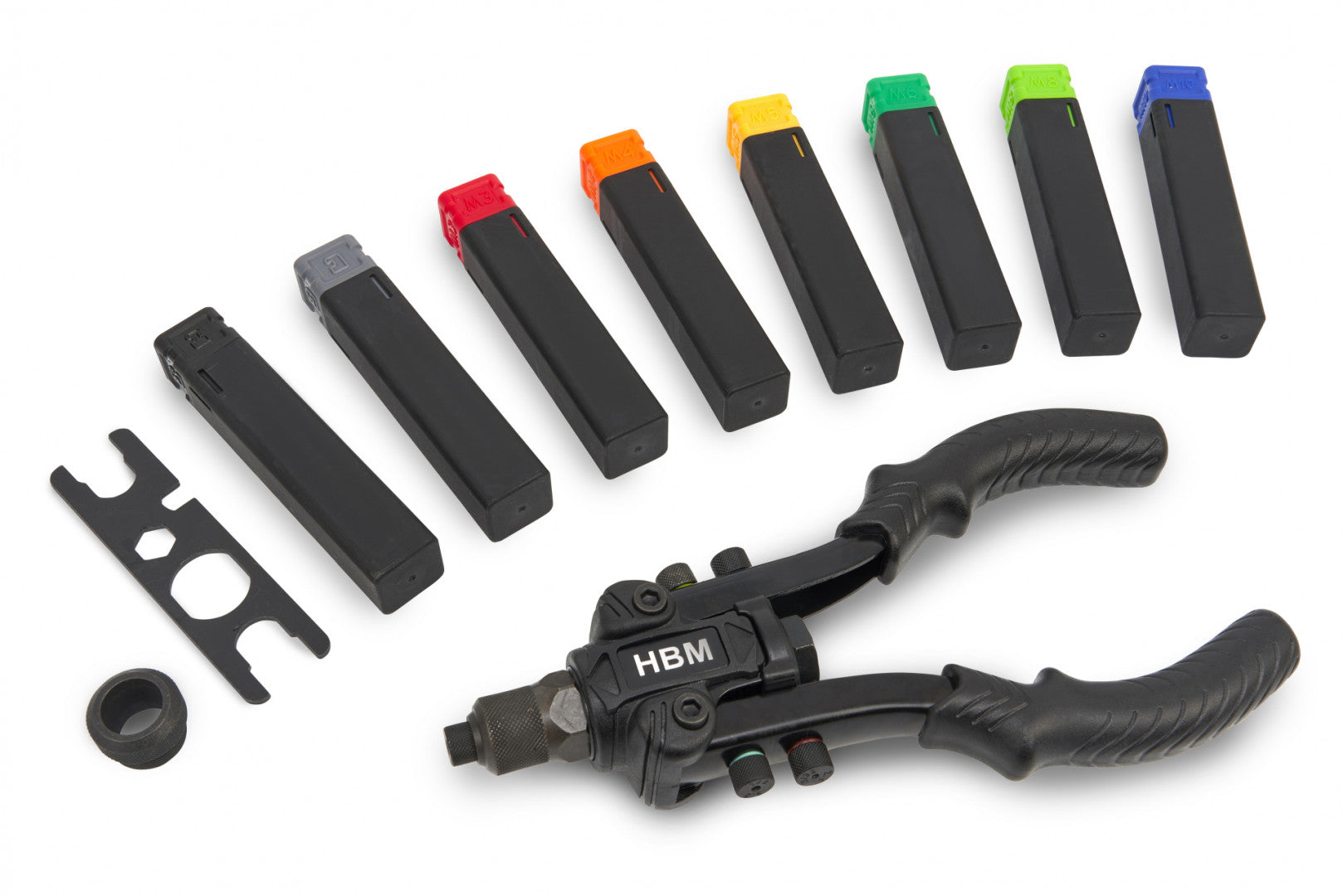 Profesionálne nitovacie kliešte pre trhacie nity a nitovacie matice HBM