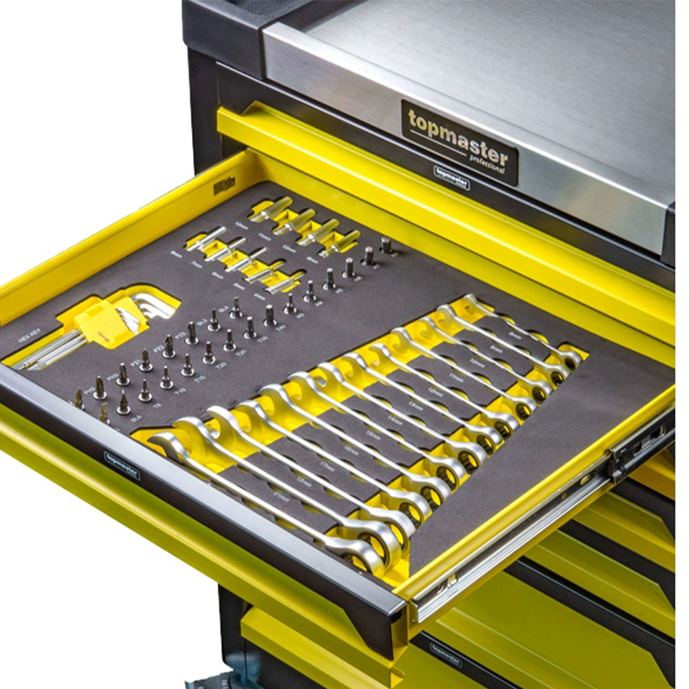 Dielenský vozík - skrinka s náradím 182ks, 7 zásuviek Topmaster