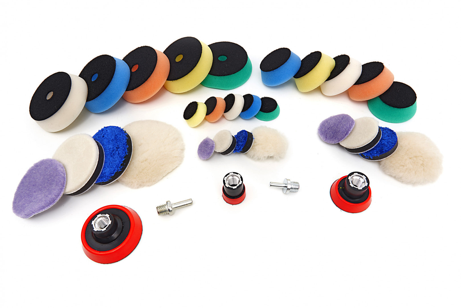 Sada leštiacich špongií 25 / 50 / 75 mm – 32 kusov – HBM